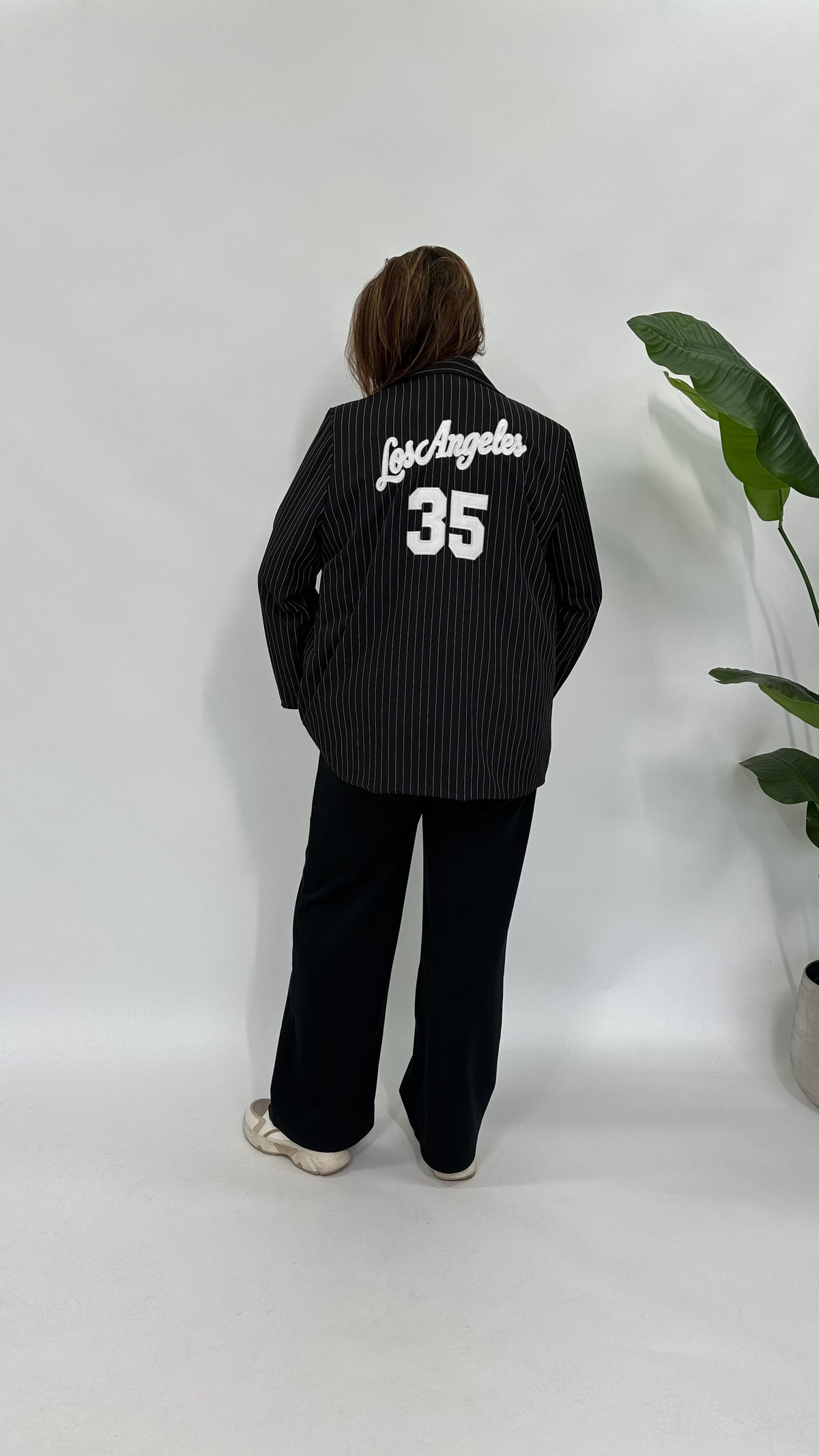 LA KRIJTSTREEP BLAZER ZWART