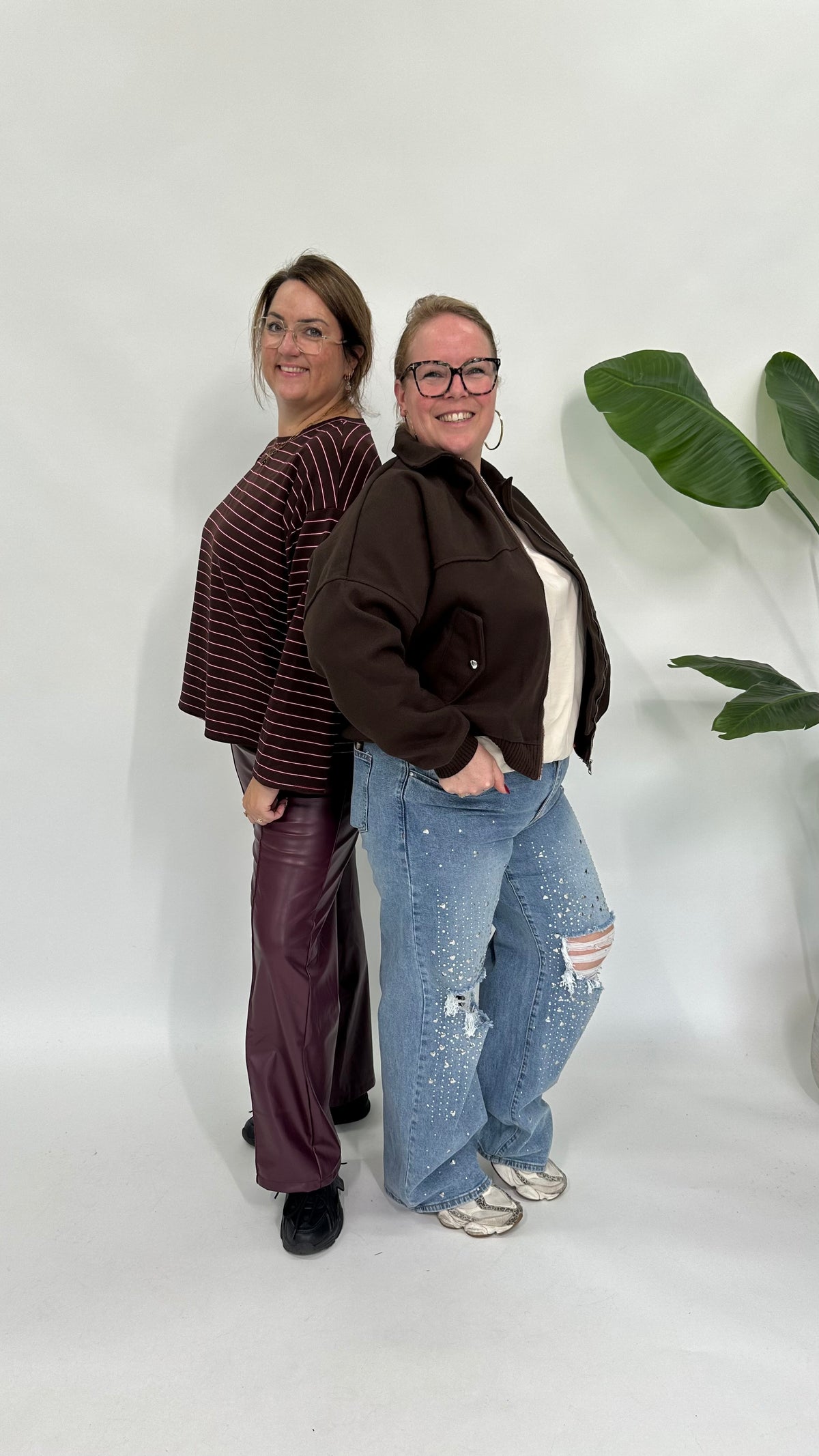 DUO STREEP TOP ESPRESSO/BORDEAUX