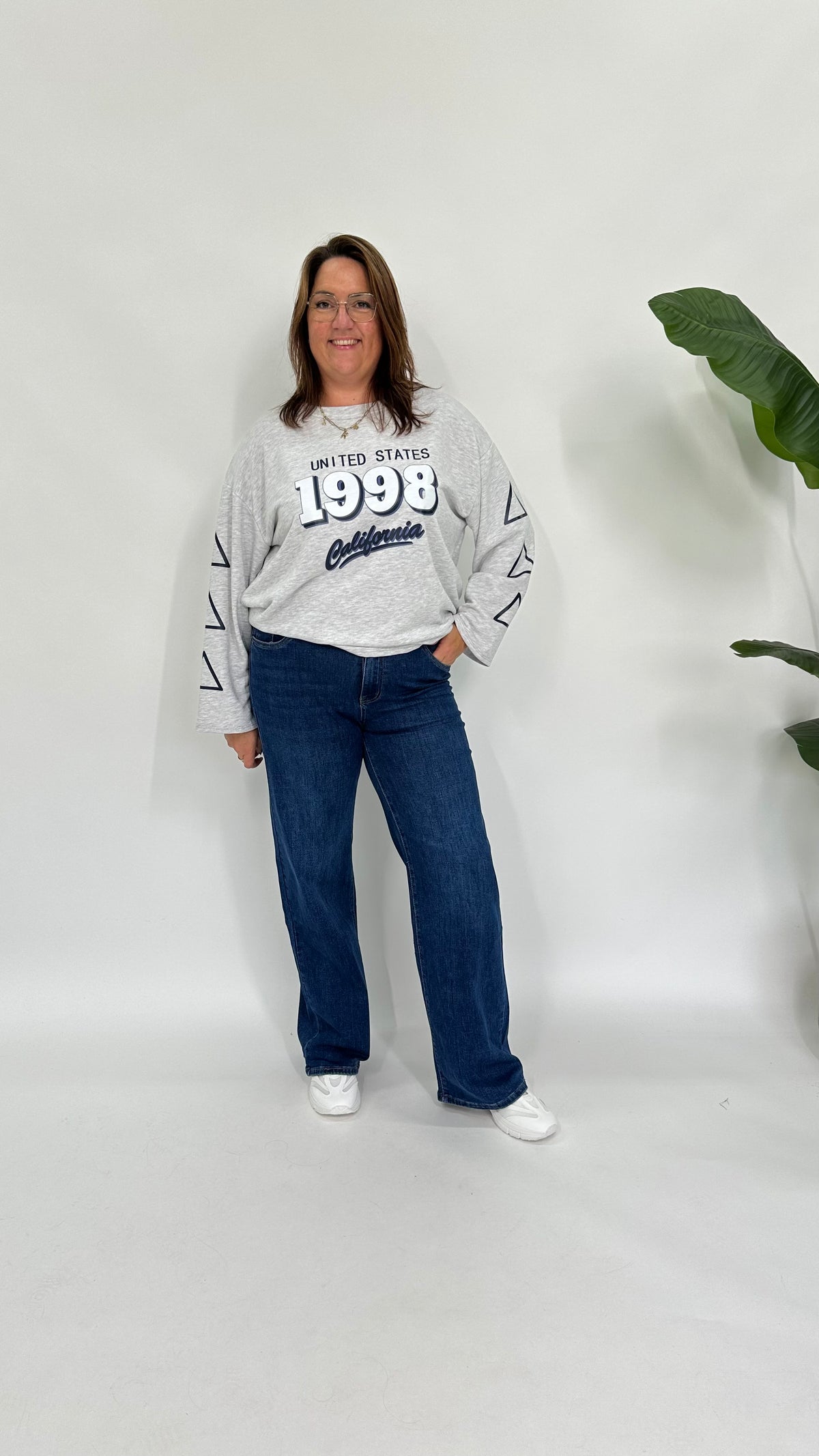 U.S. 1998 SWEATER LICHT GRIJS