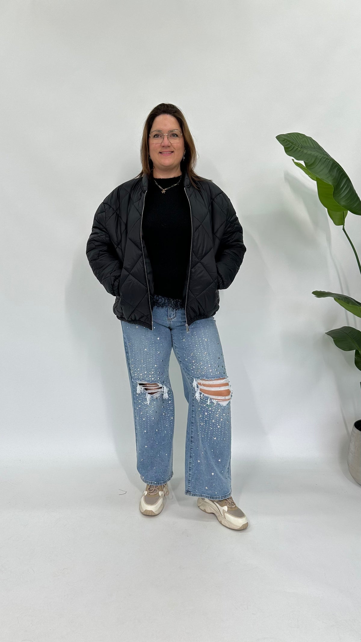 PUFFER JAS ZWART