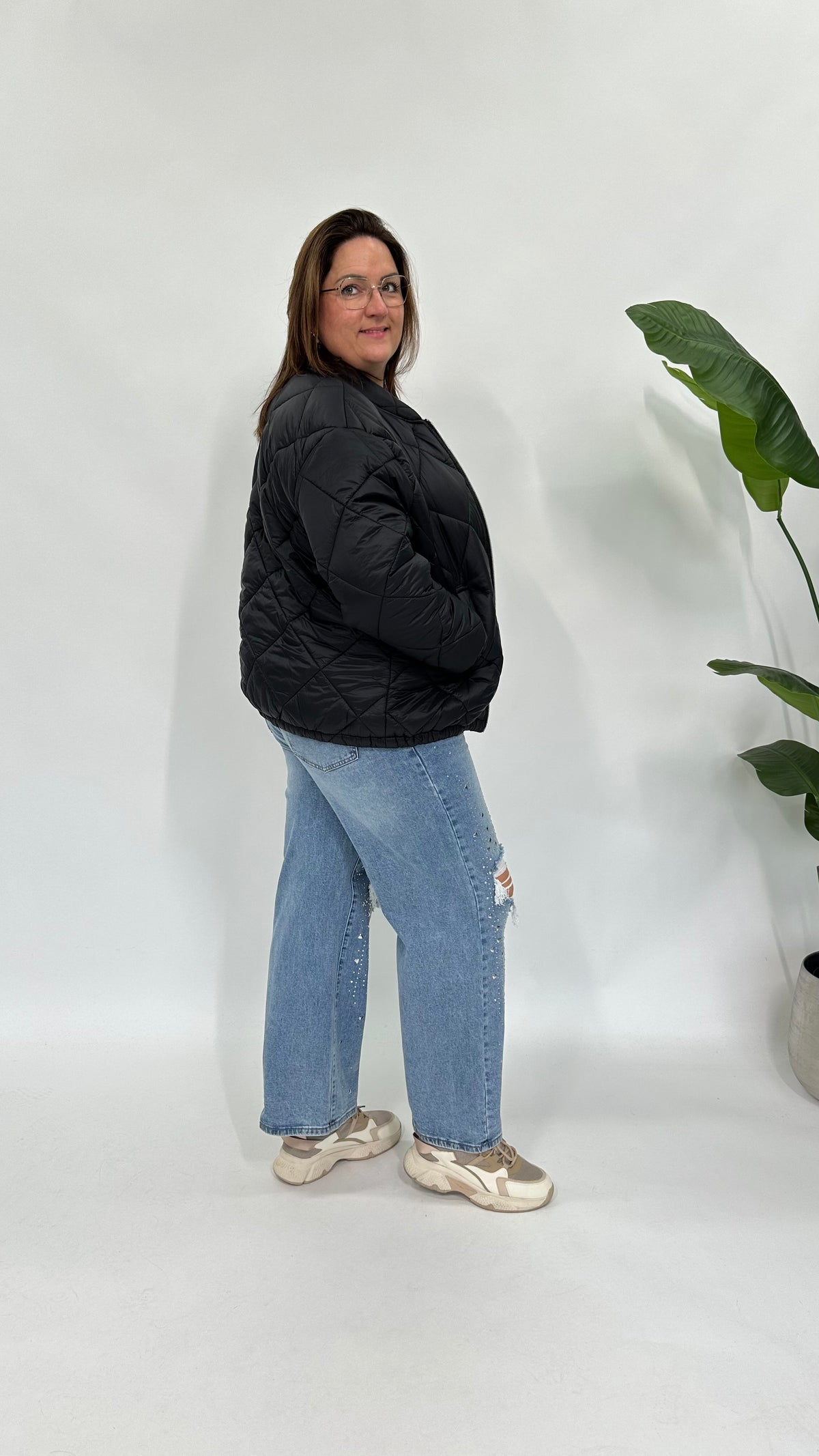 PUFFER JAS ZWART