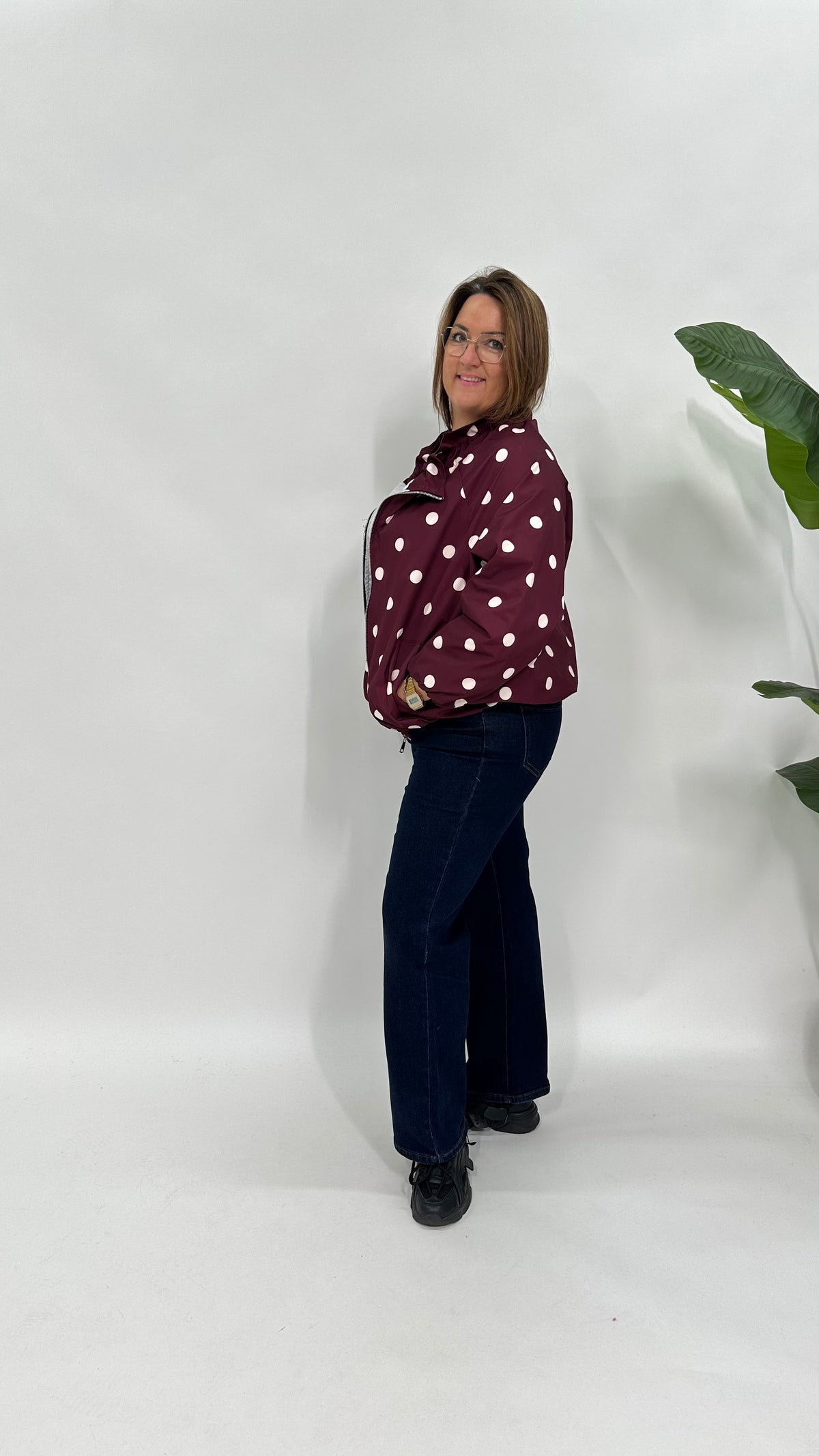 DOTS WINDJACK BURGUNDY