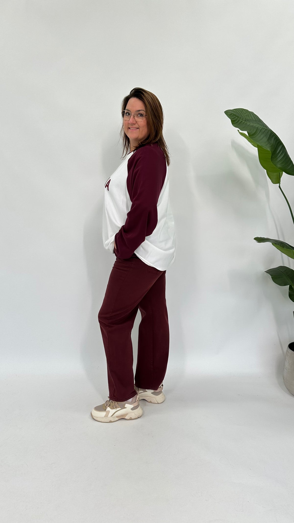 CALIFORNIA BASEBALL SWEATER BURGUNDY