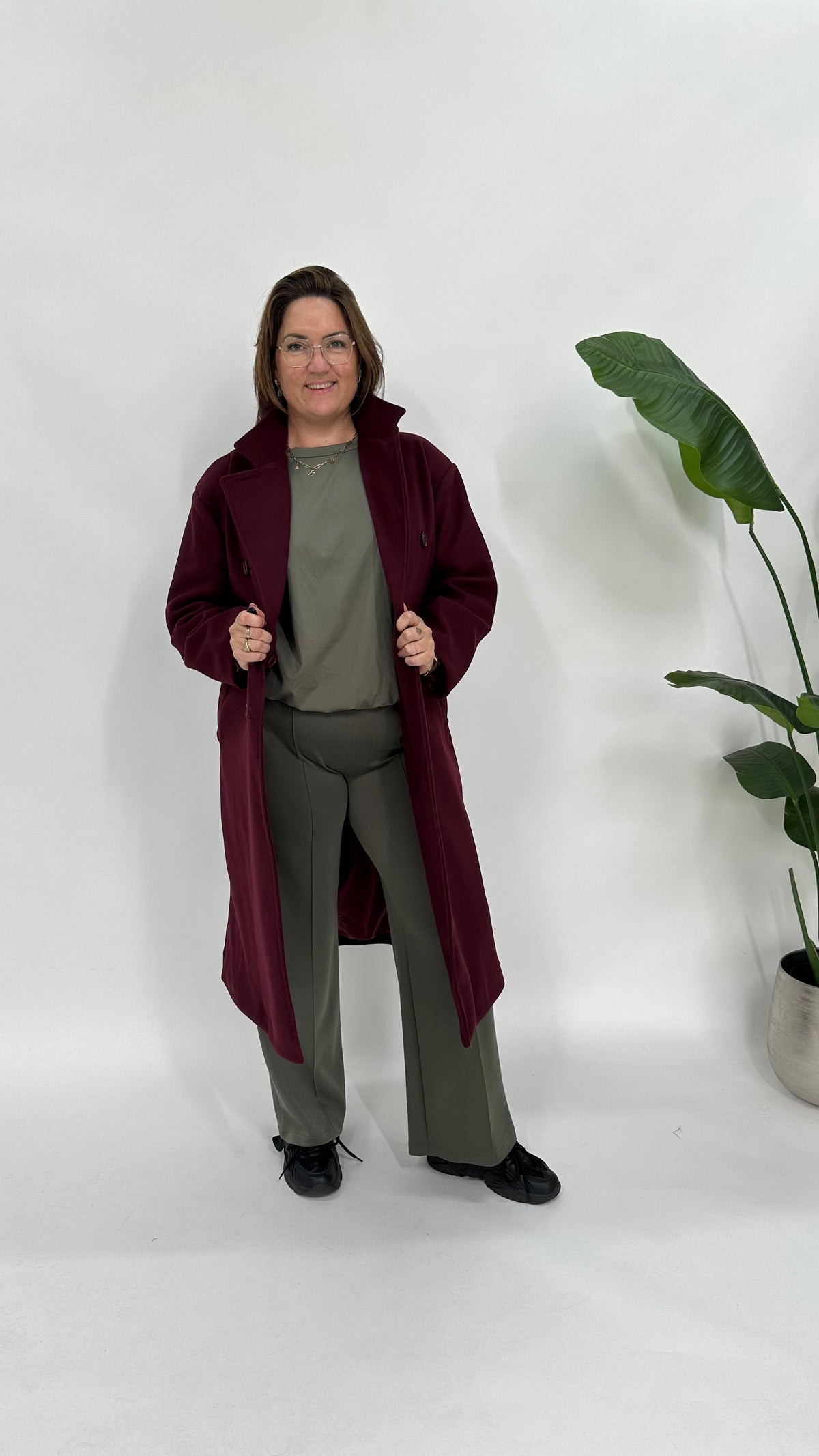 LINNIES TRENCHCOAT BURGUNDY