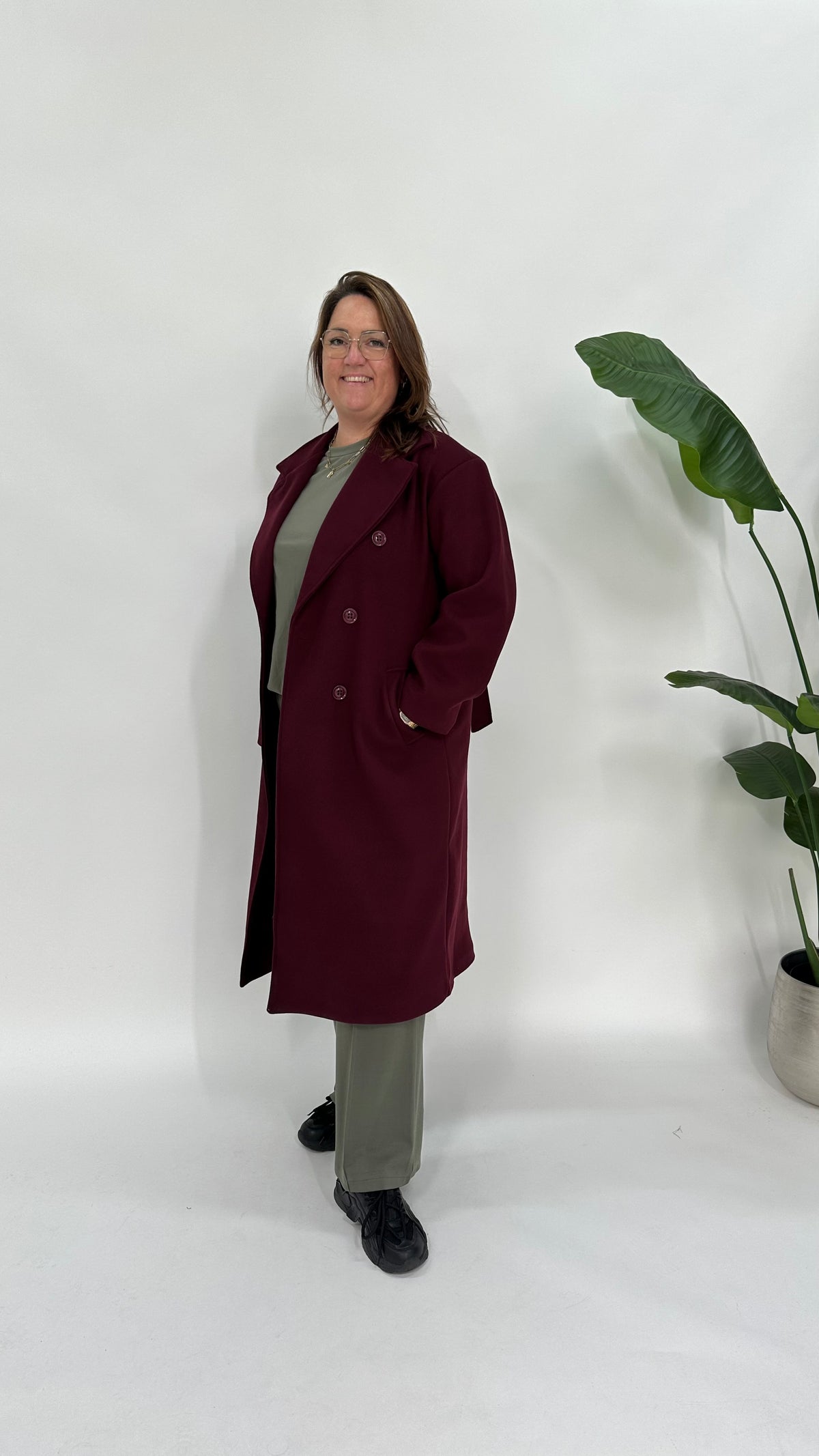 LINNIES TRENCHCOAT BURGUNDY