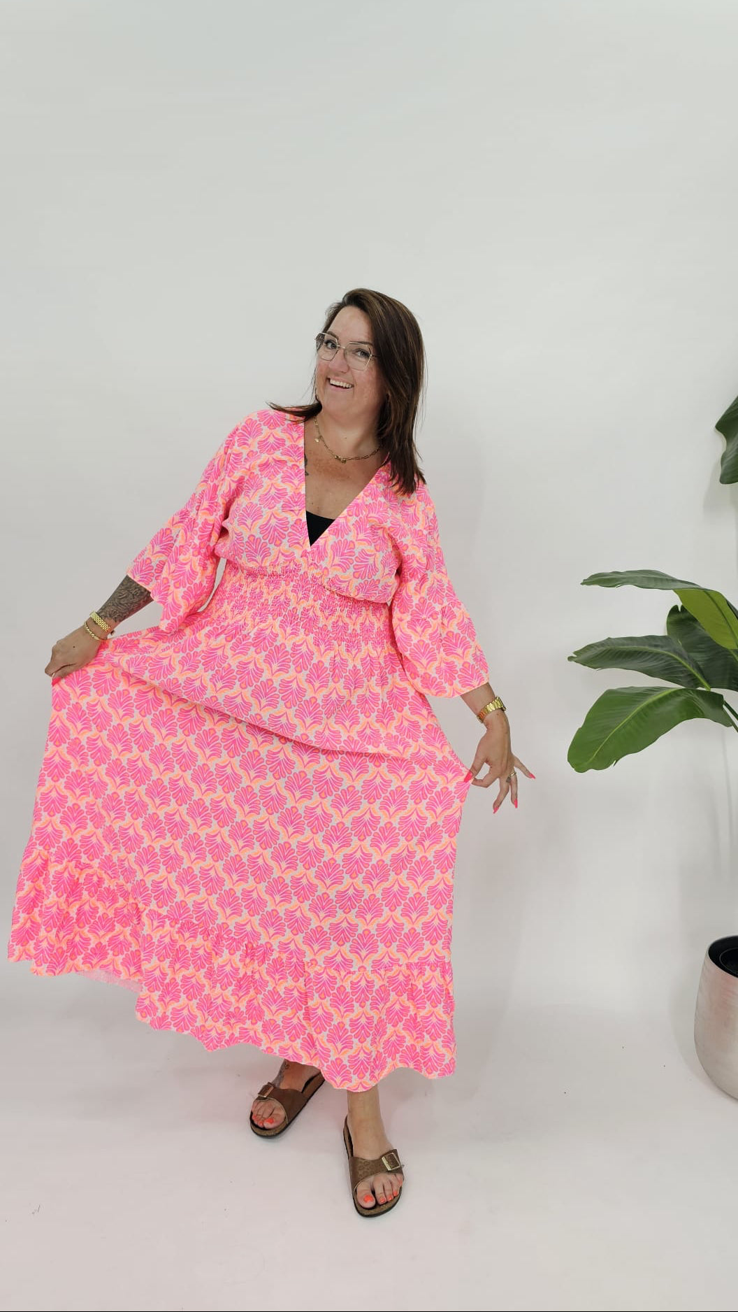 KATOENEN WAVE MAXI JURK - 2059