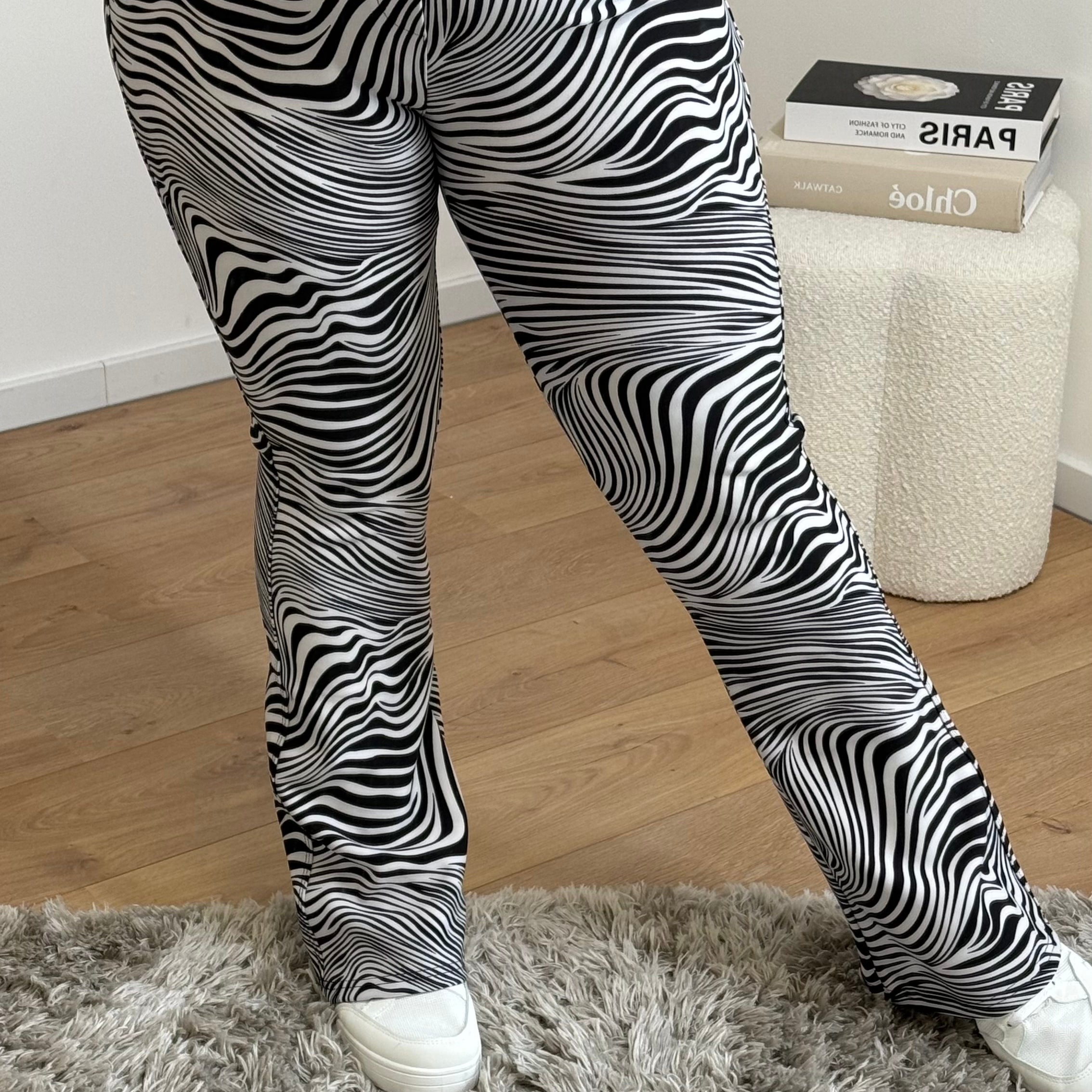 FLARED TRAVEL TROUSER ZEBRA - HY375
