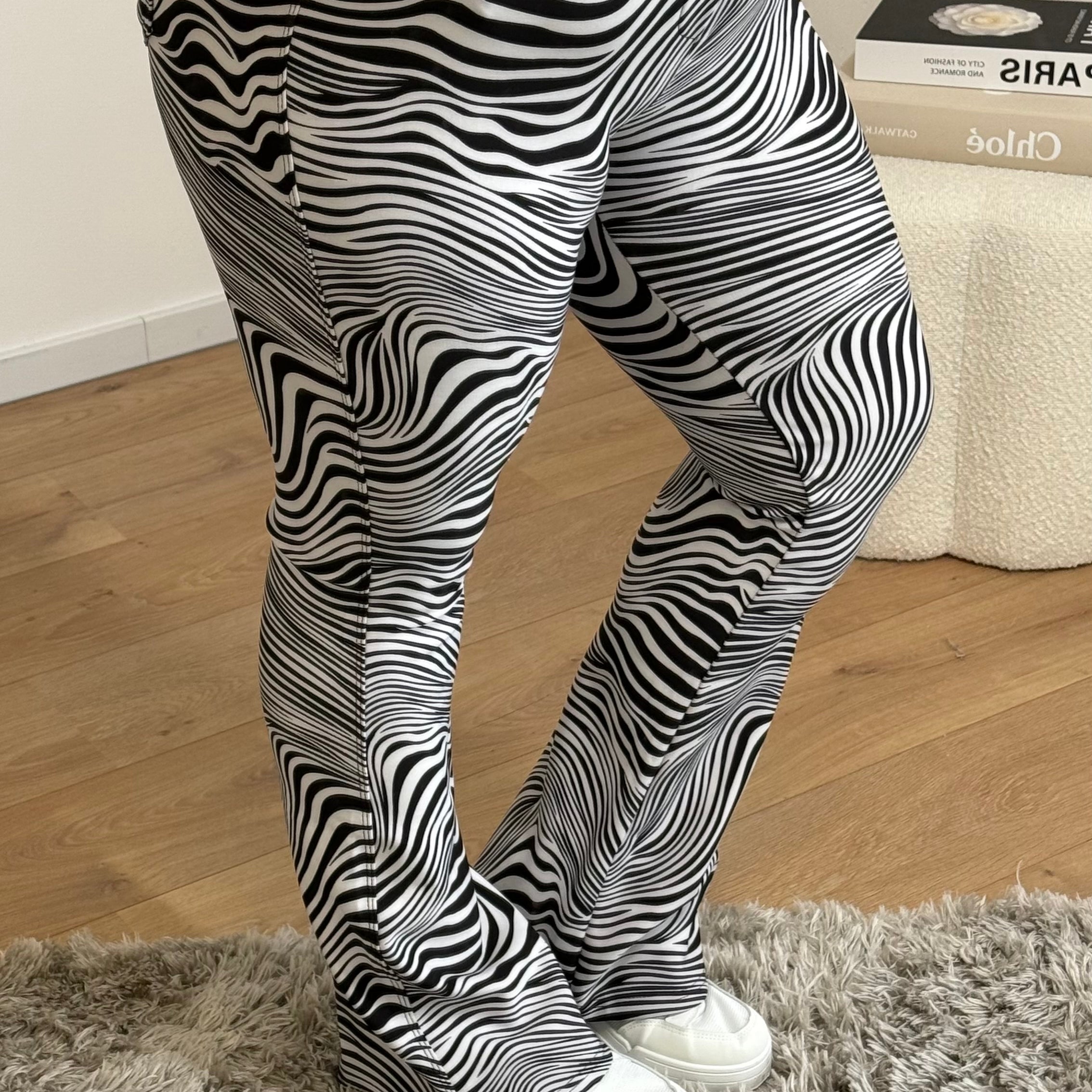 FLARED TRAVEL TROUSER ZEBRA - HY375