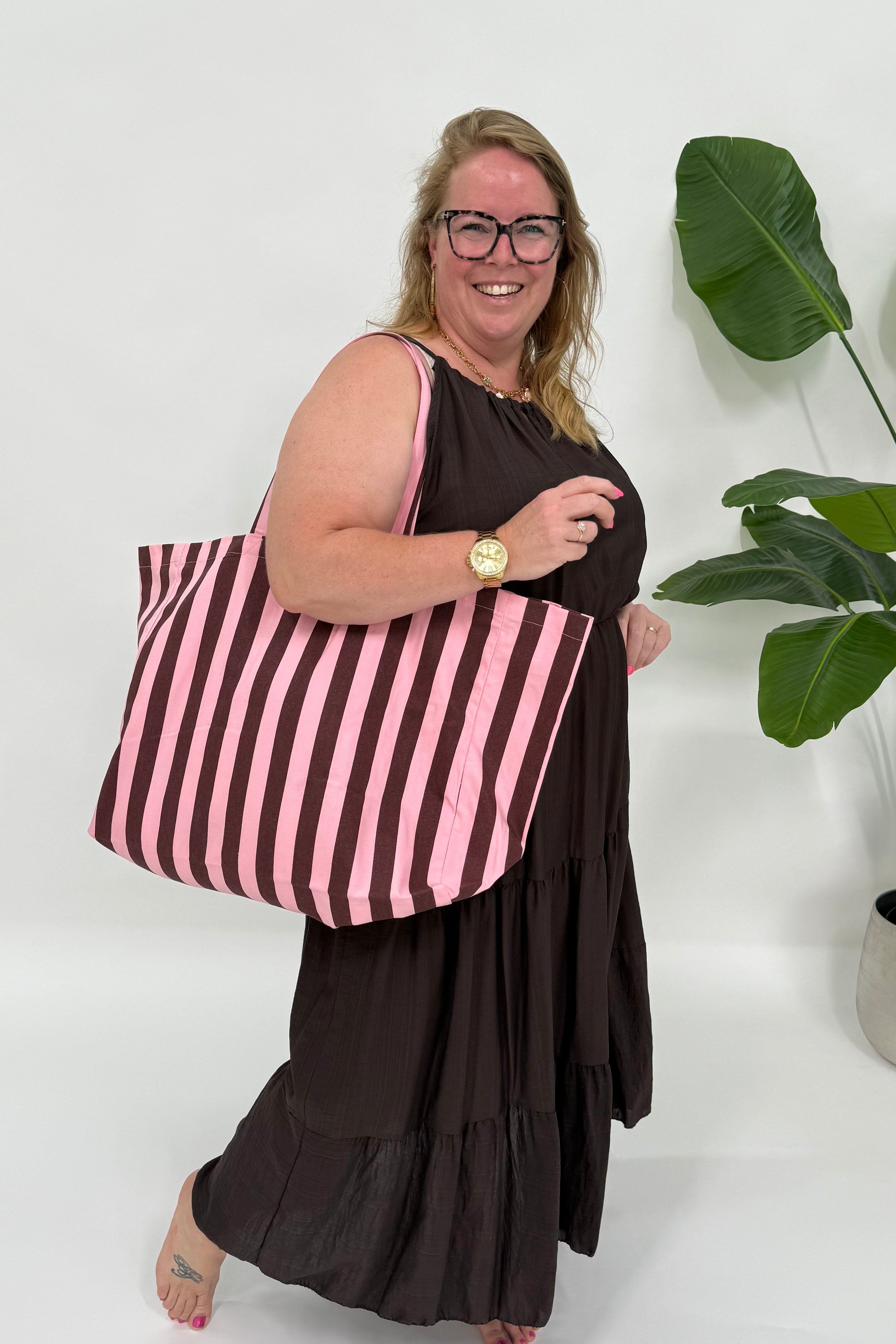 SMALL STRIPE BEACH BAG - 2140
