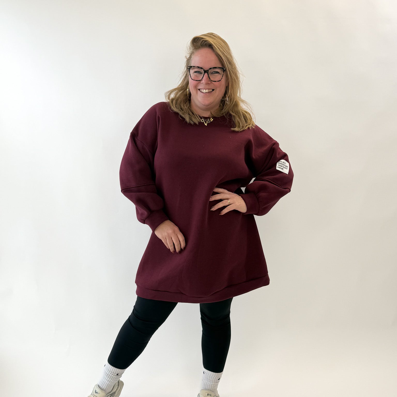 LIFE ISN'T PERFECT SWEATER JURK - 1884