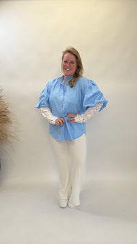 COTTON BLOUSE (46 TO 54) - 2 COLORS
