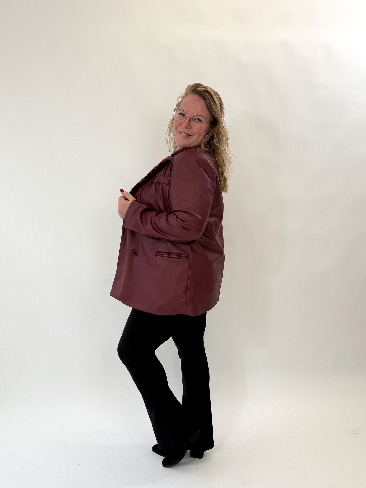 LINNIES LEATHER LOOK BLAZER - 1886