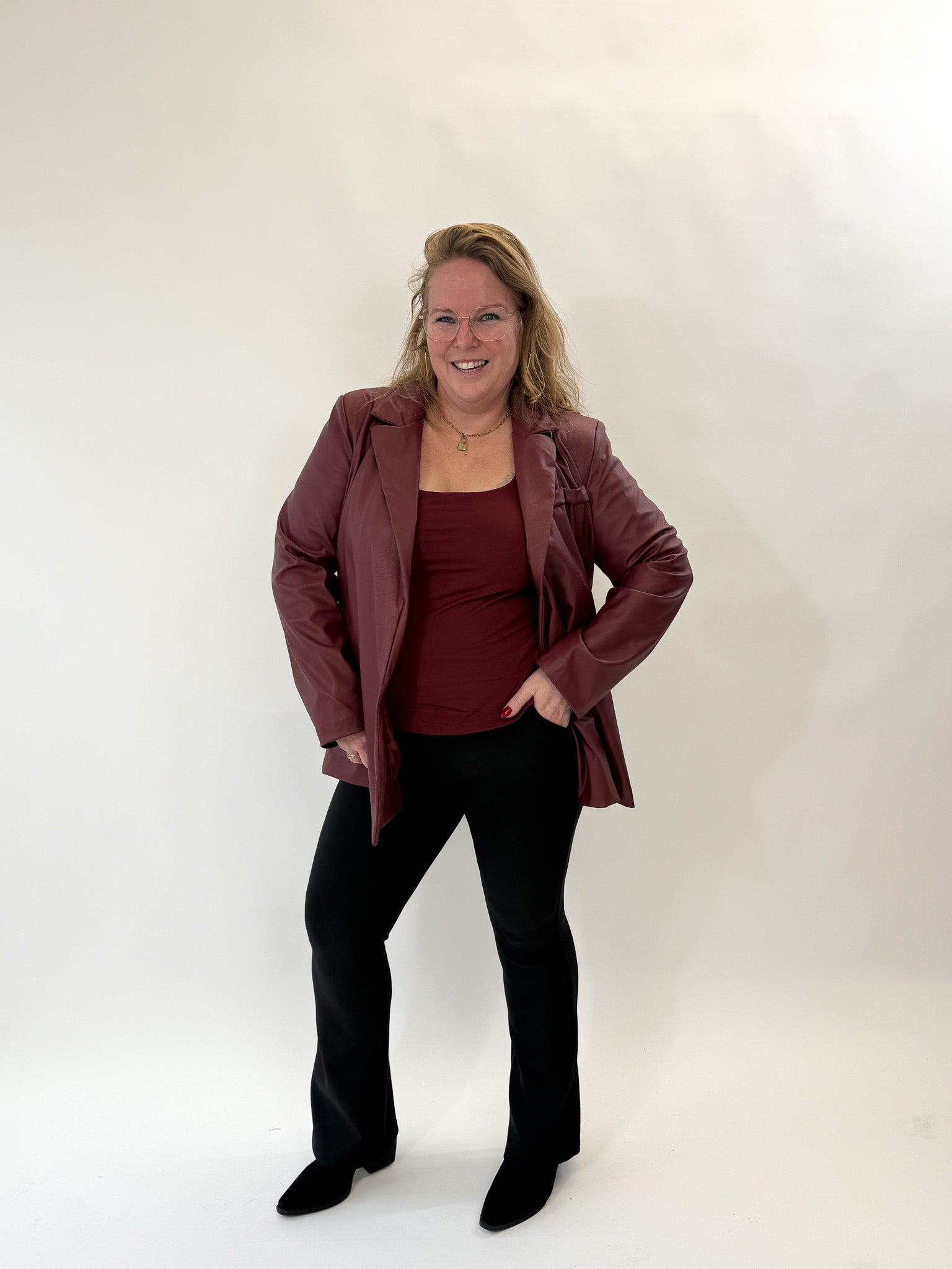 LINNIES LEATHER LOOK BLAZER - 1886