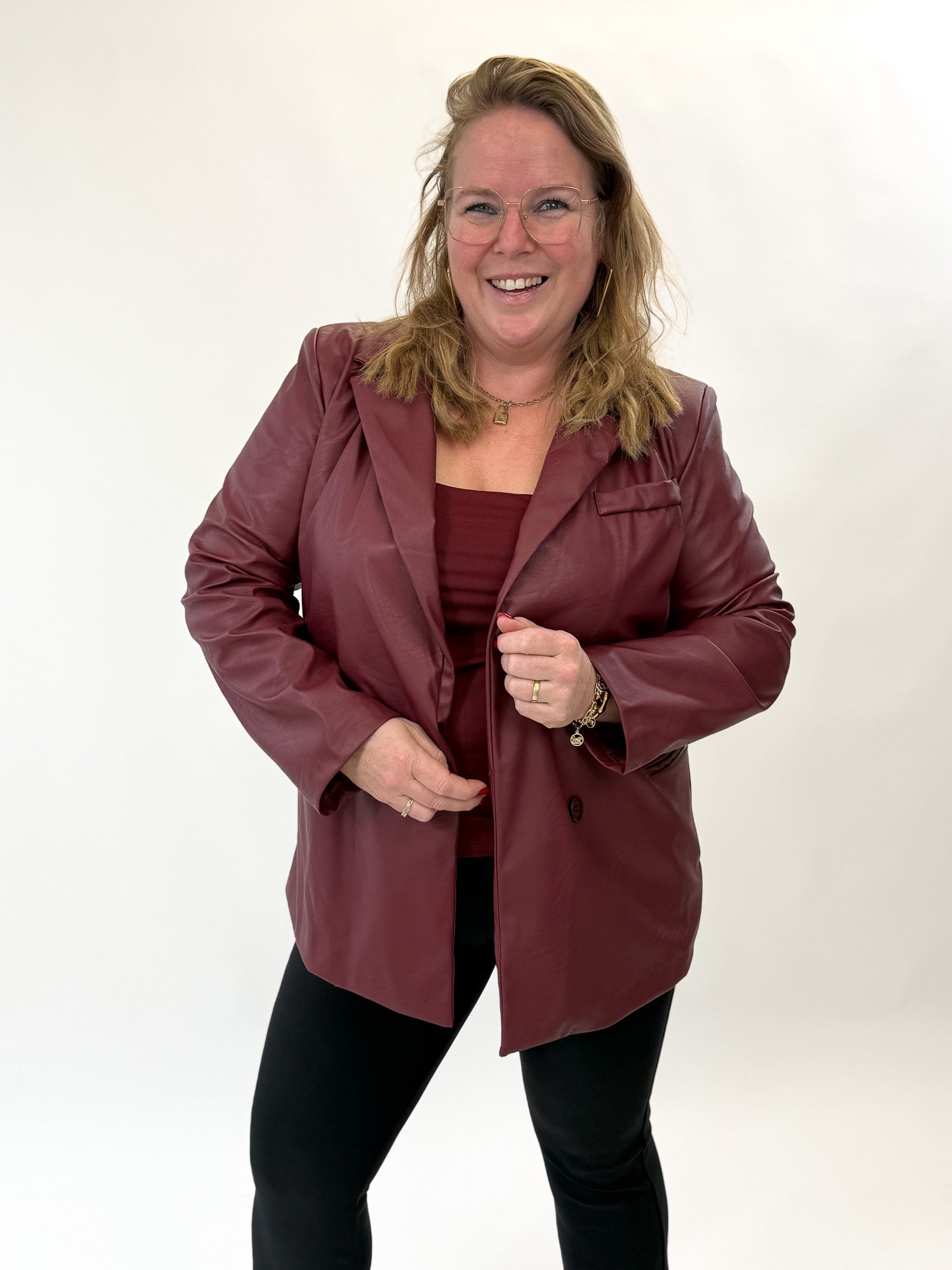 LINNIES LEATHER LOOK BLAZER - 1886