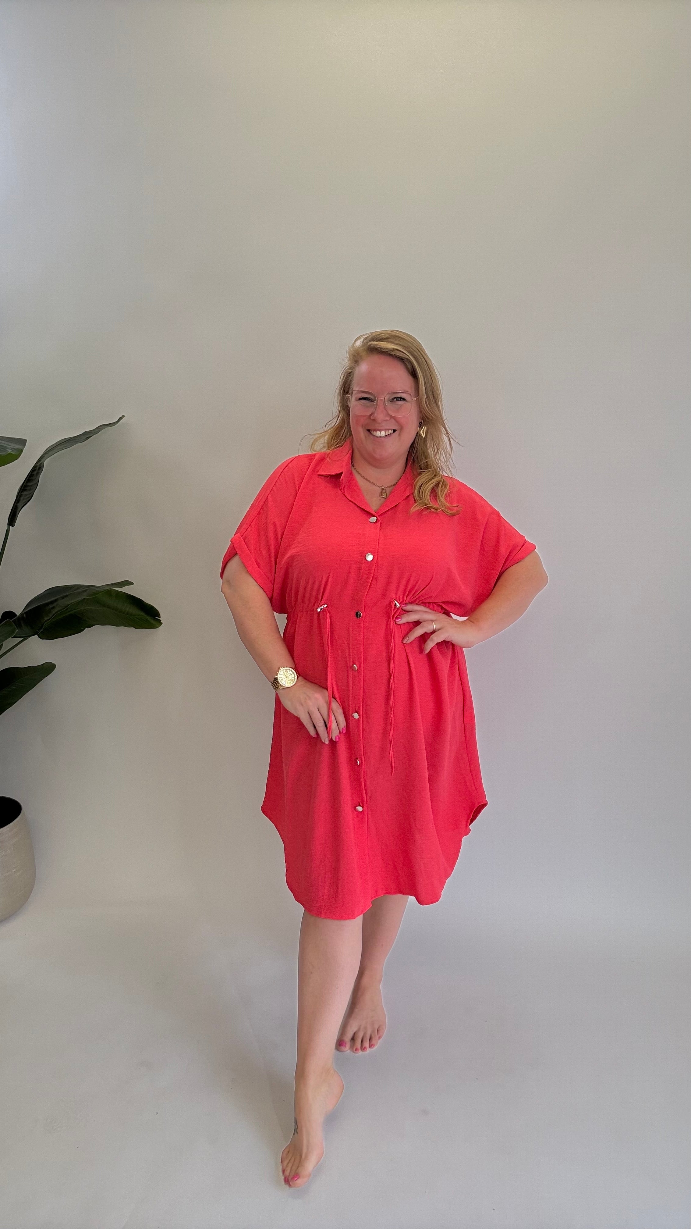 BUTTON DRESS - 1613