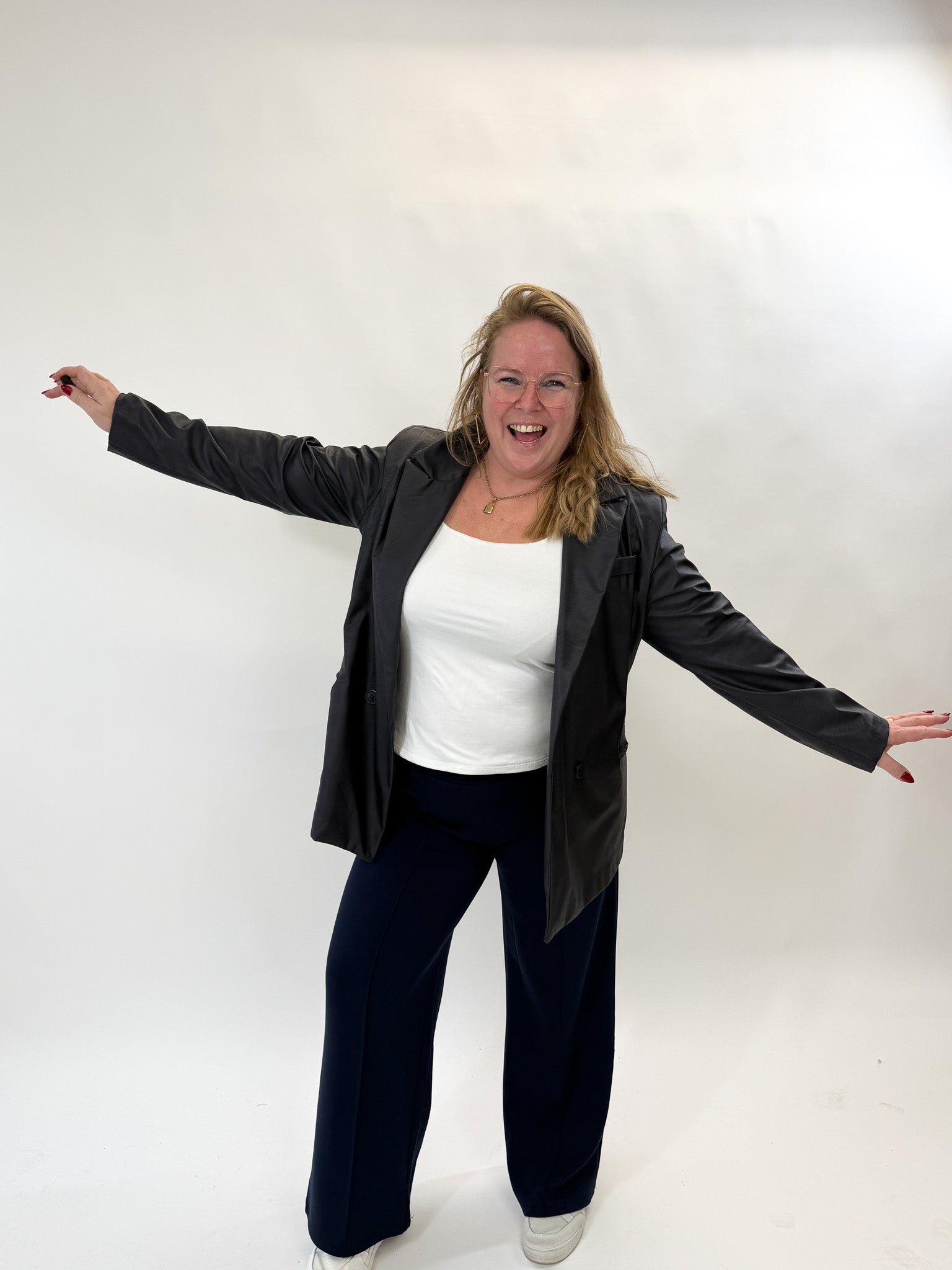 LINNIES LEATHER LOOK BLAZER - 1886