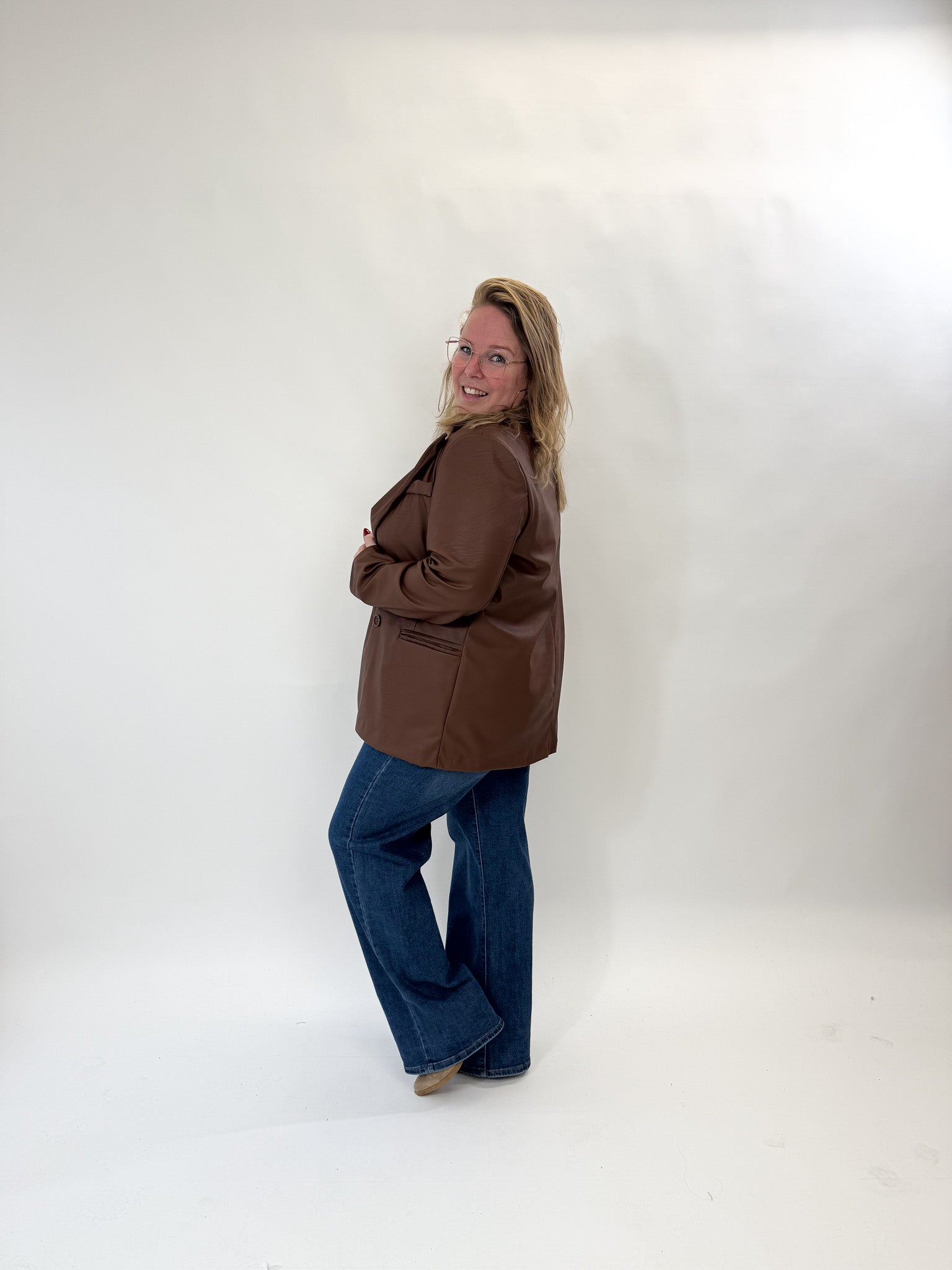 LINNIES LEATHER LOOK BLAZER - 1886