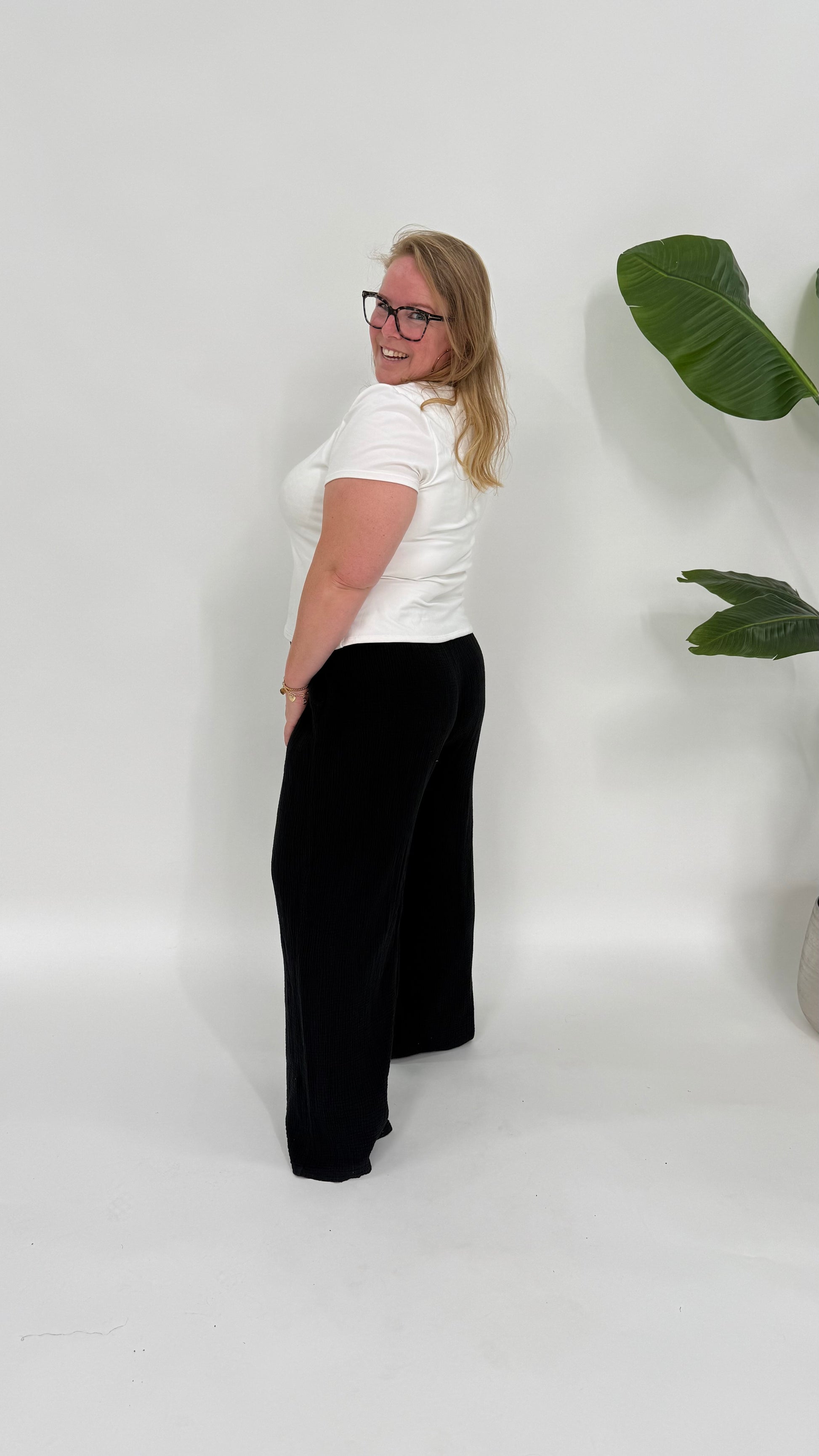 KATOENEN MOUSSELINE BROEK - 2160