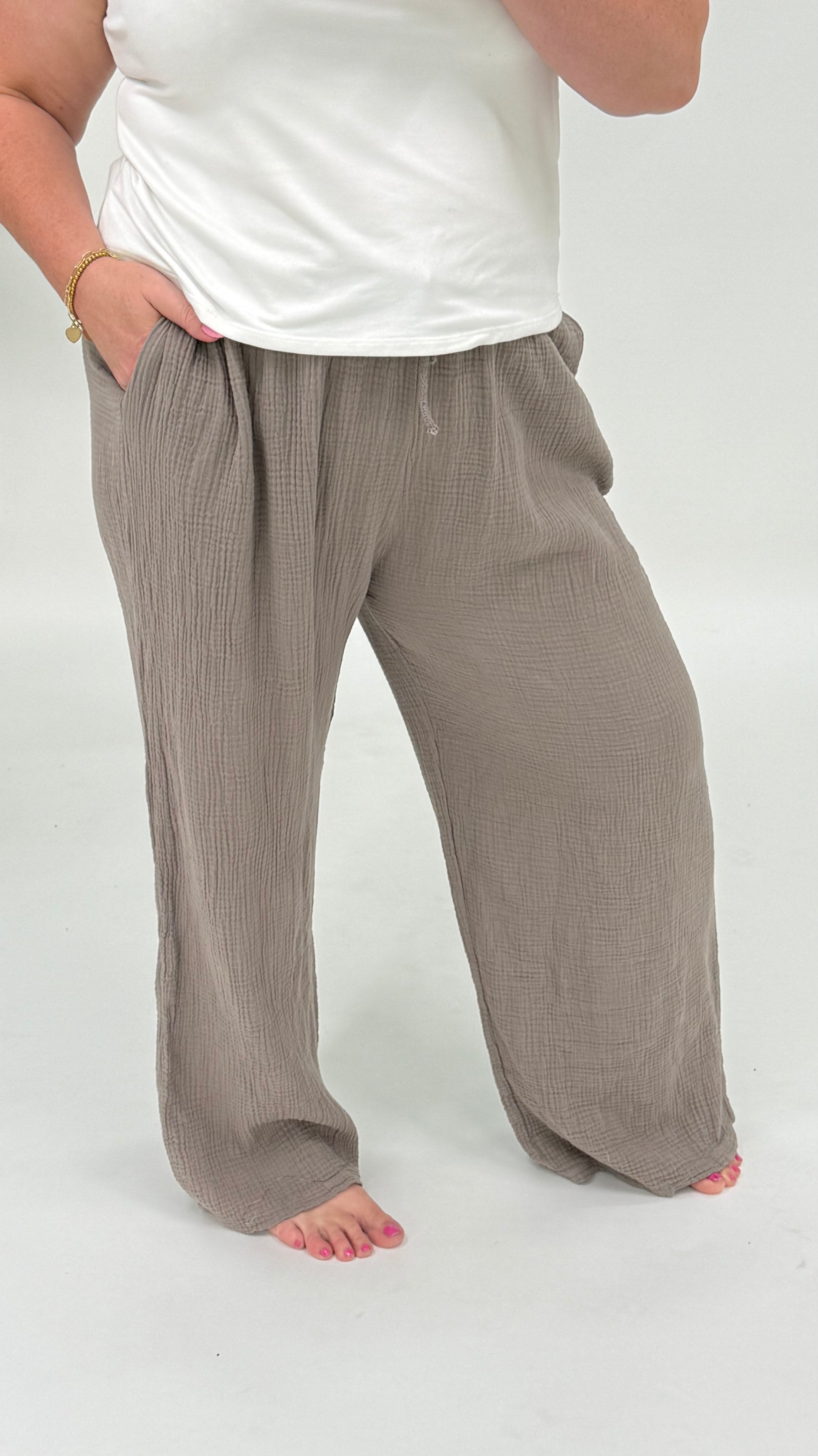 KATOENEN MOUSSELINE BROEK - 2160