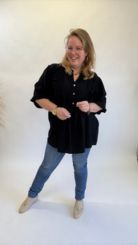 OVERSIZED RUFFEL BLOUSE - 1356