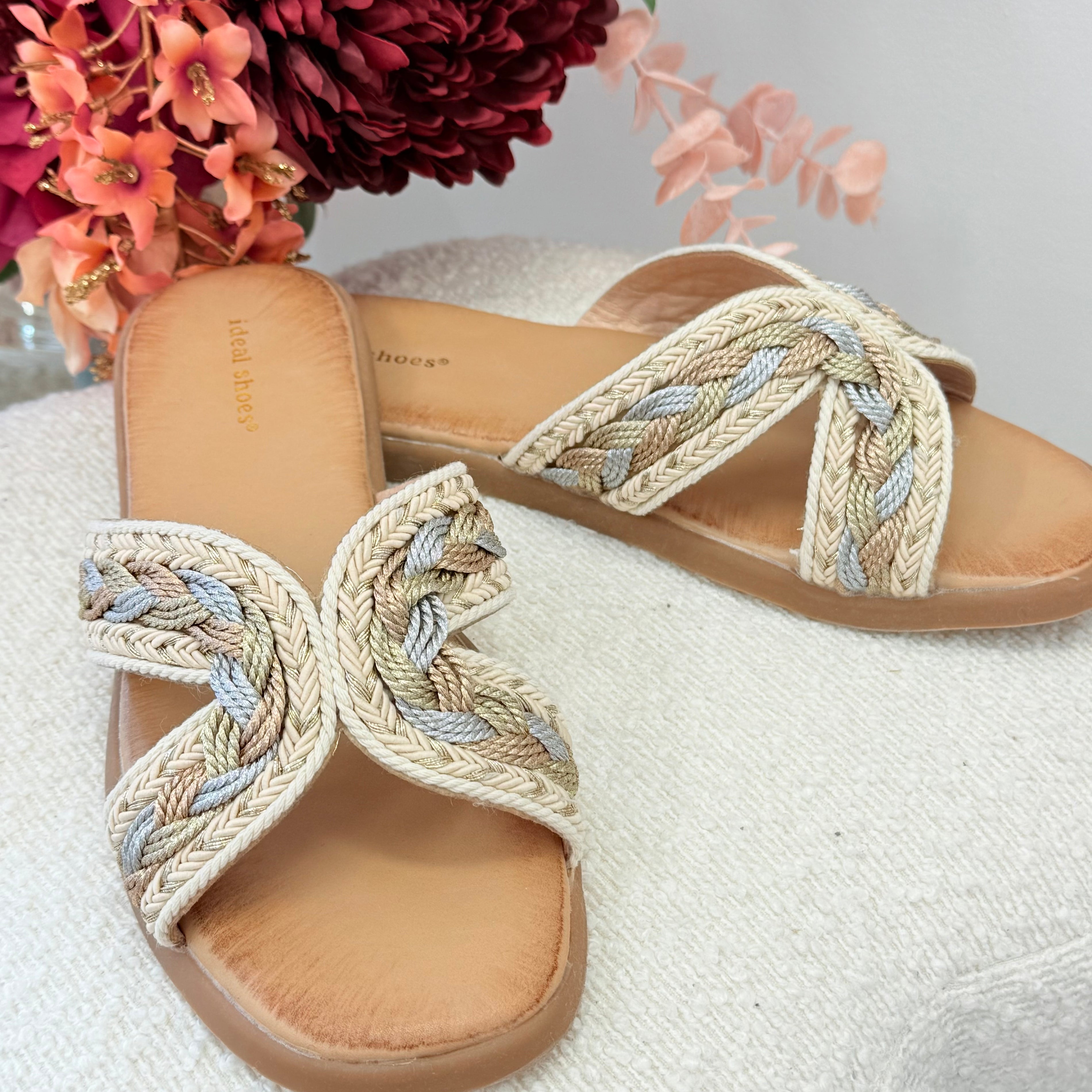 IBIZA STYLE SLIPPER - GOUD