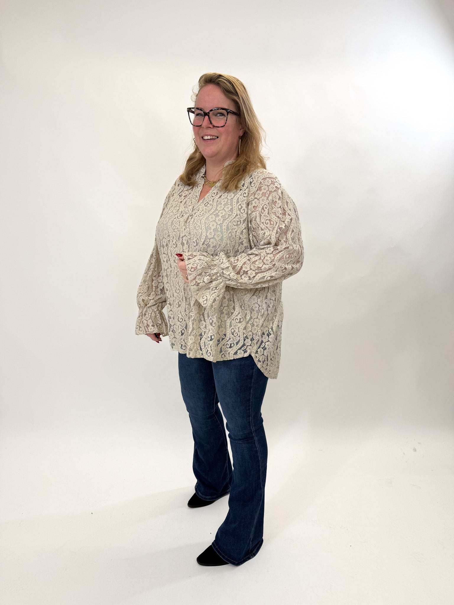 LACE TOP MET ONDER TOP - 1894