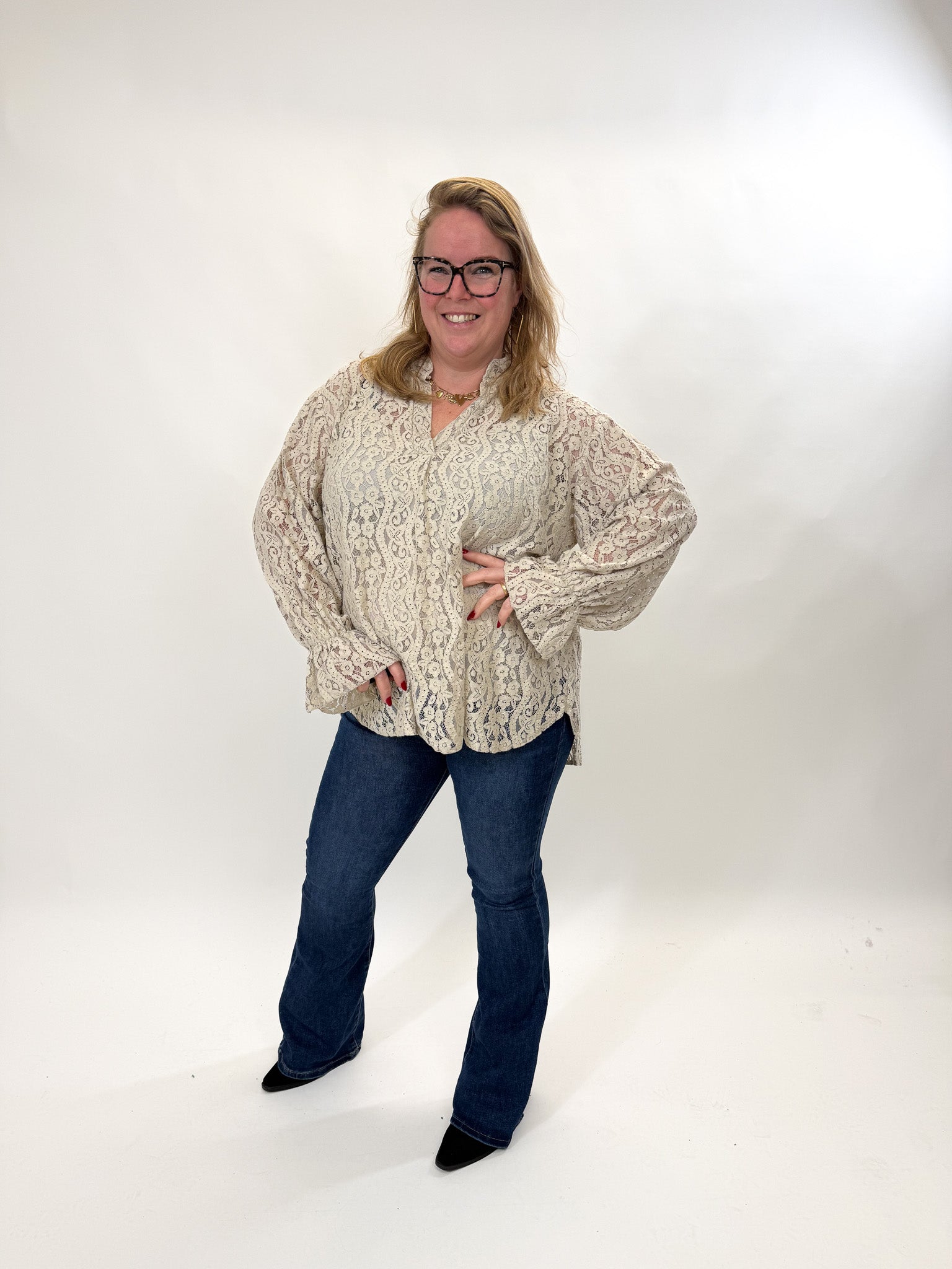 LACE TOP MET ONDER TOP - 1894