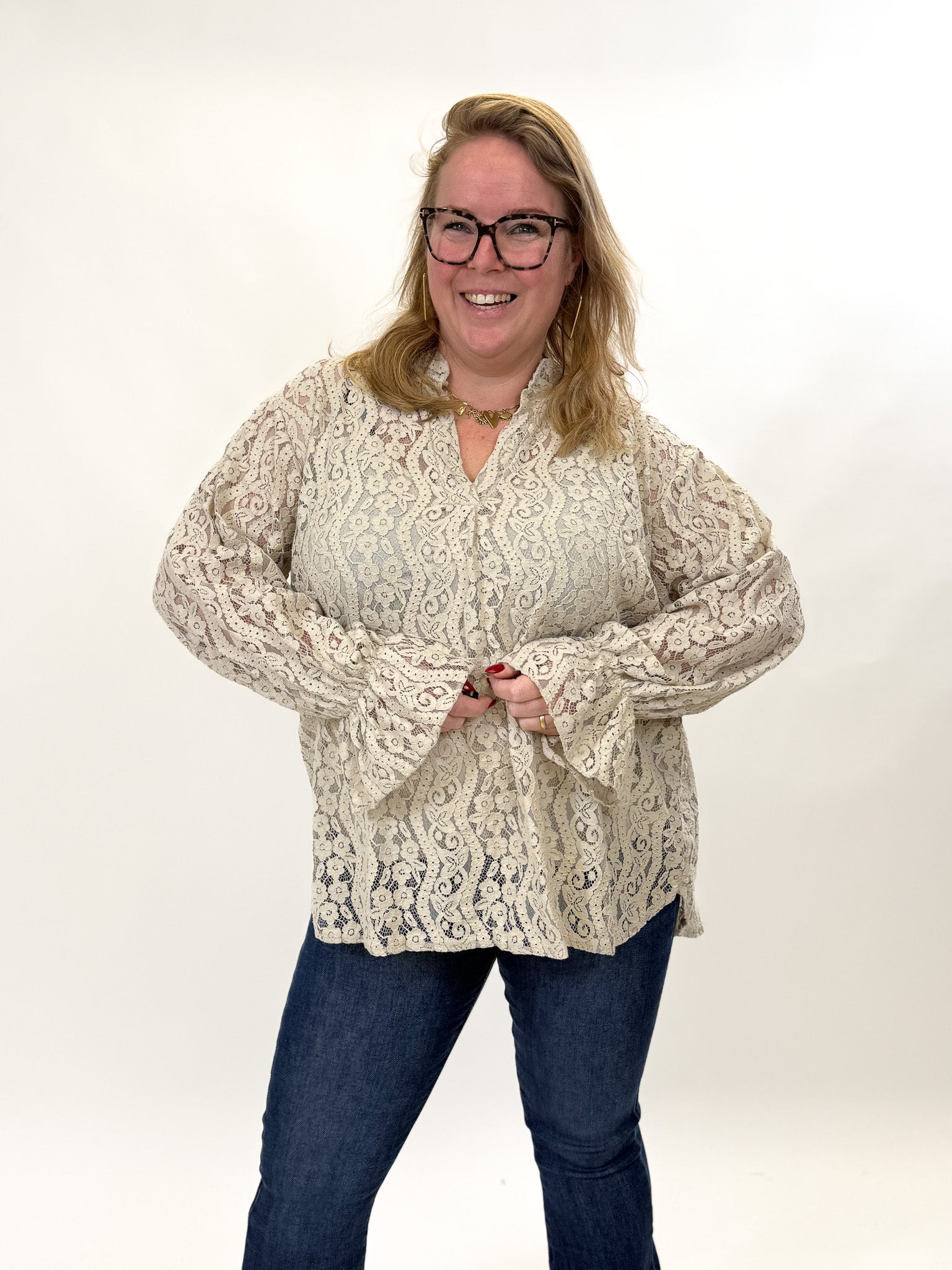 LACE TOP MET ONDER TOP - 1894