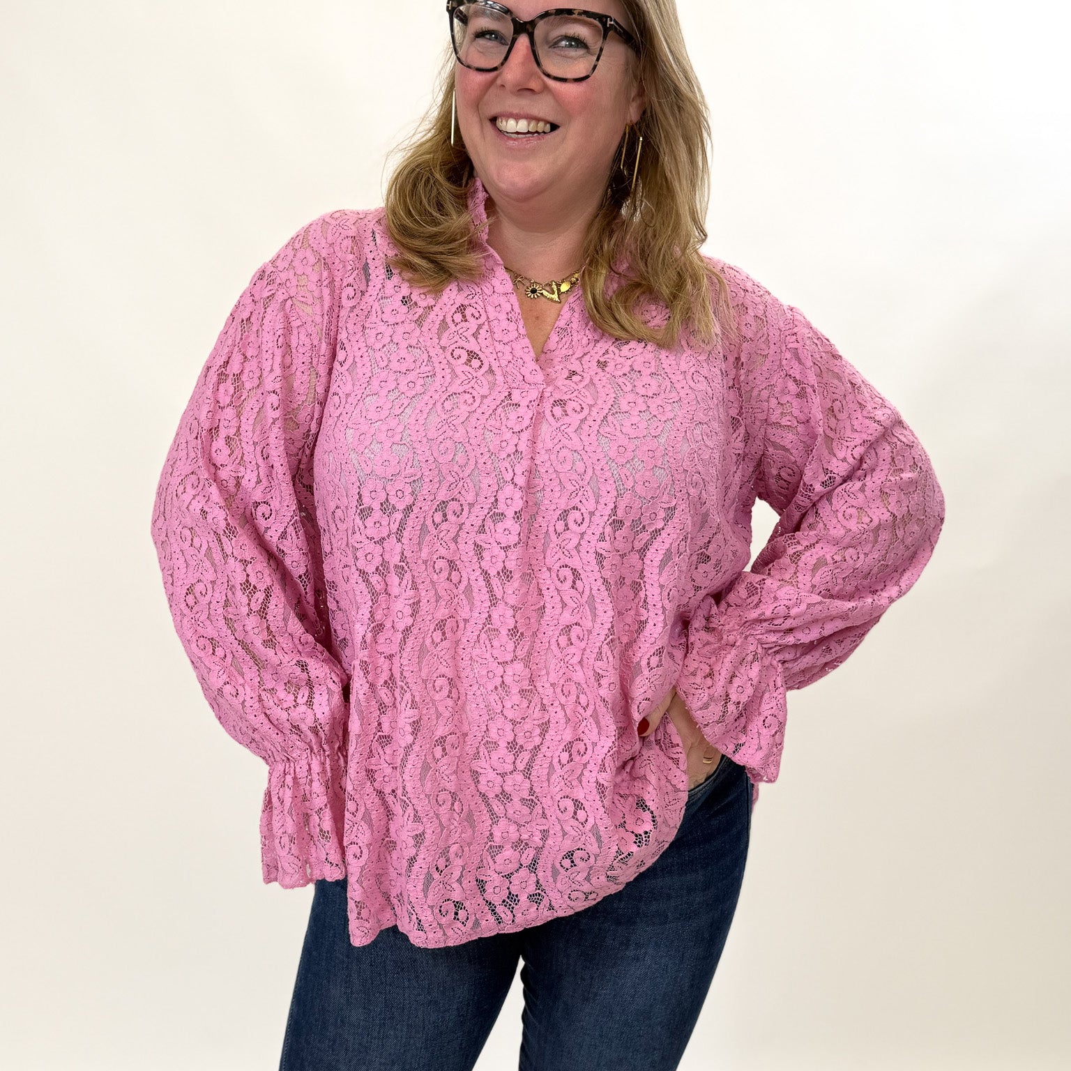 LACE TOP MET ONDER TOP - 1894