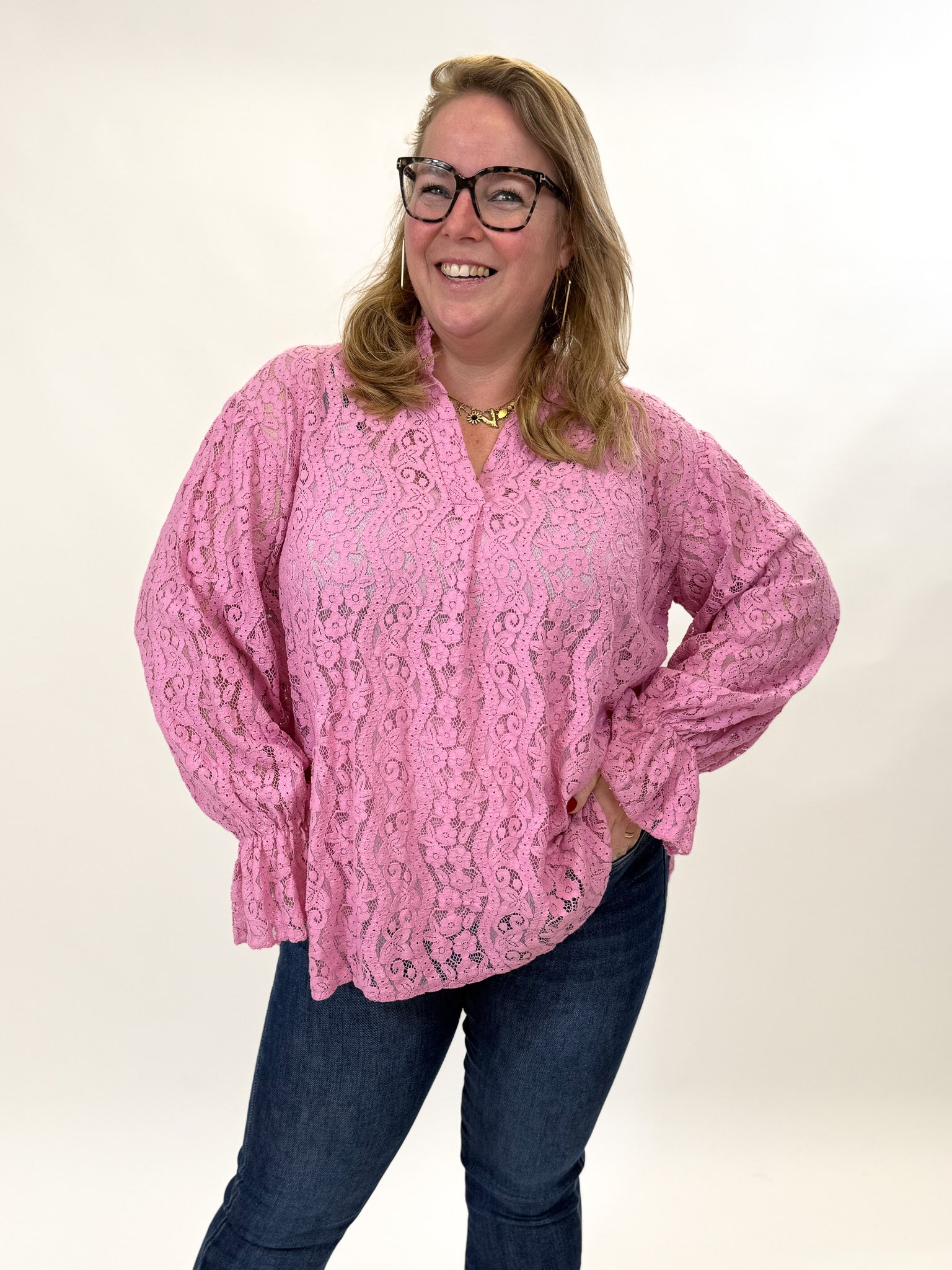 LACE TOP MET ONDER TOP - 1894