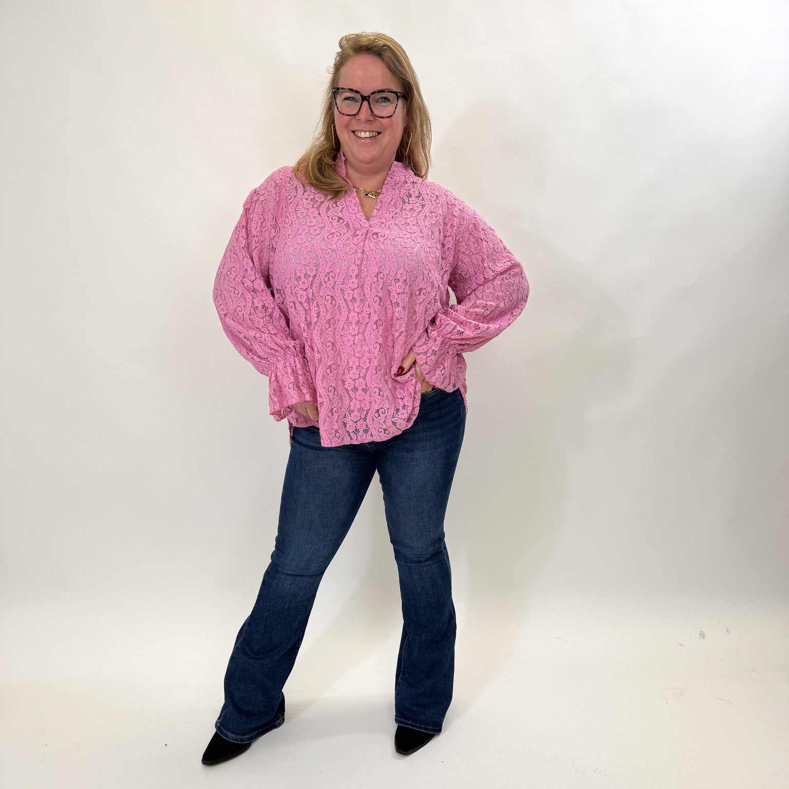 LACE TOP MET ONDER TOP - 1894