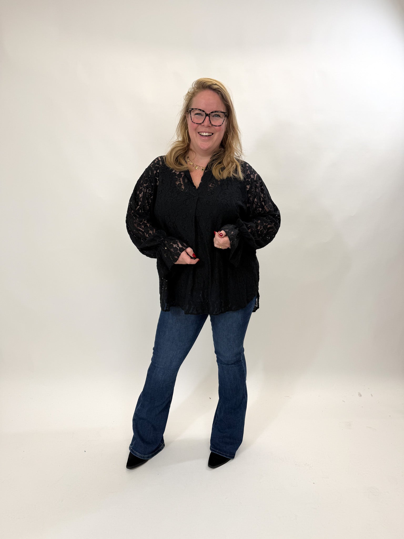 LACE TOP MET ONDER TOP - 1894