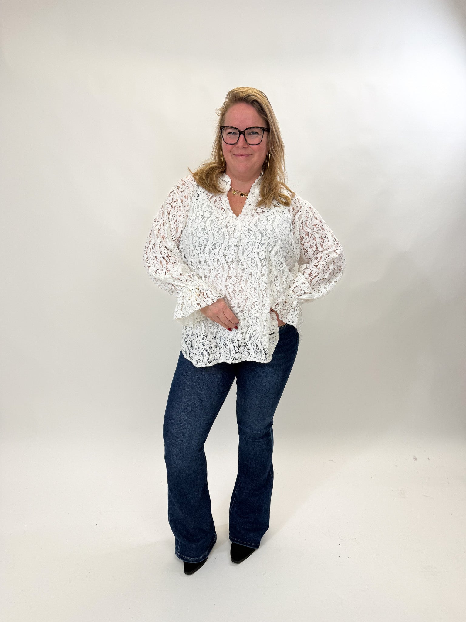 LACE TOP MET ONDER TOP - 1894