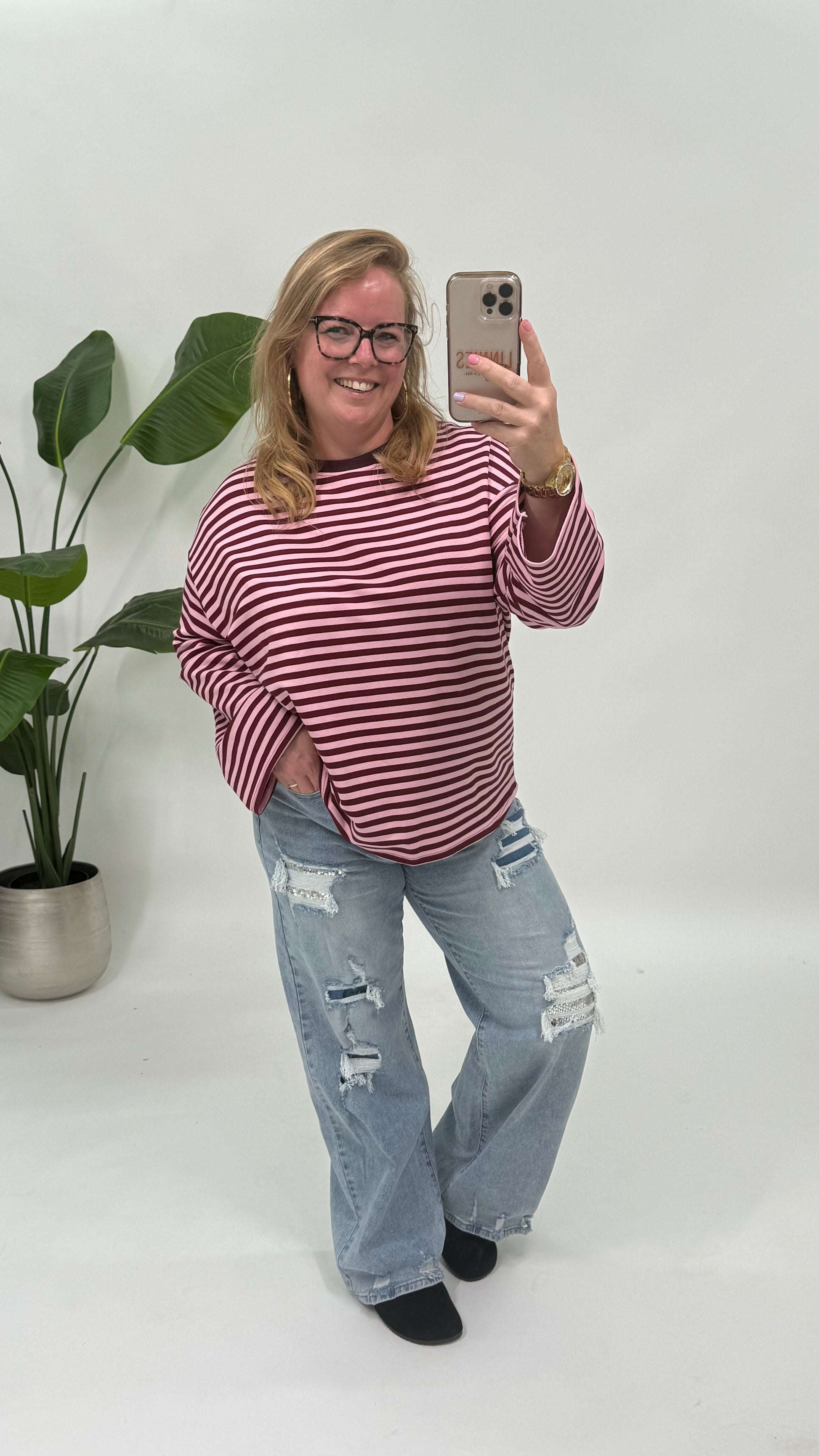 STREEP SHIRT LONGSLEEVE - 2179