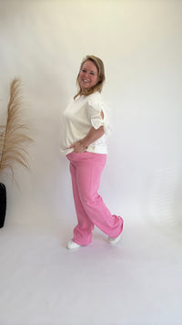 GOODIES JEANS WIDE LEG ROZE - DJ2498-10