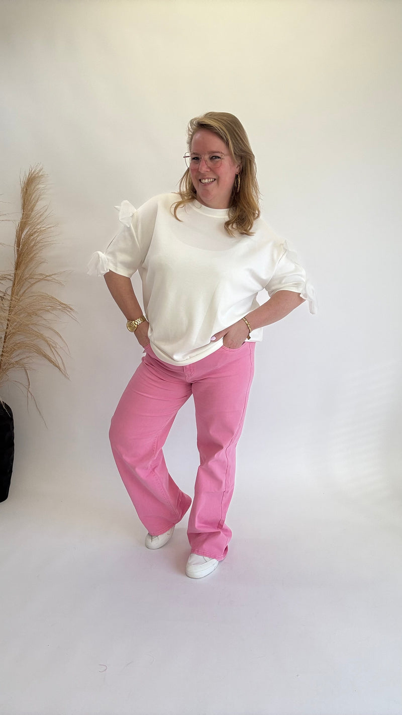GOODIES JEANS WIDE LEG ROZE - DJ2498-10