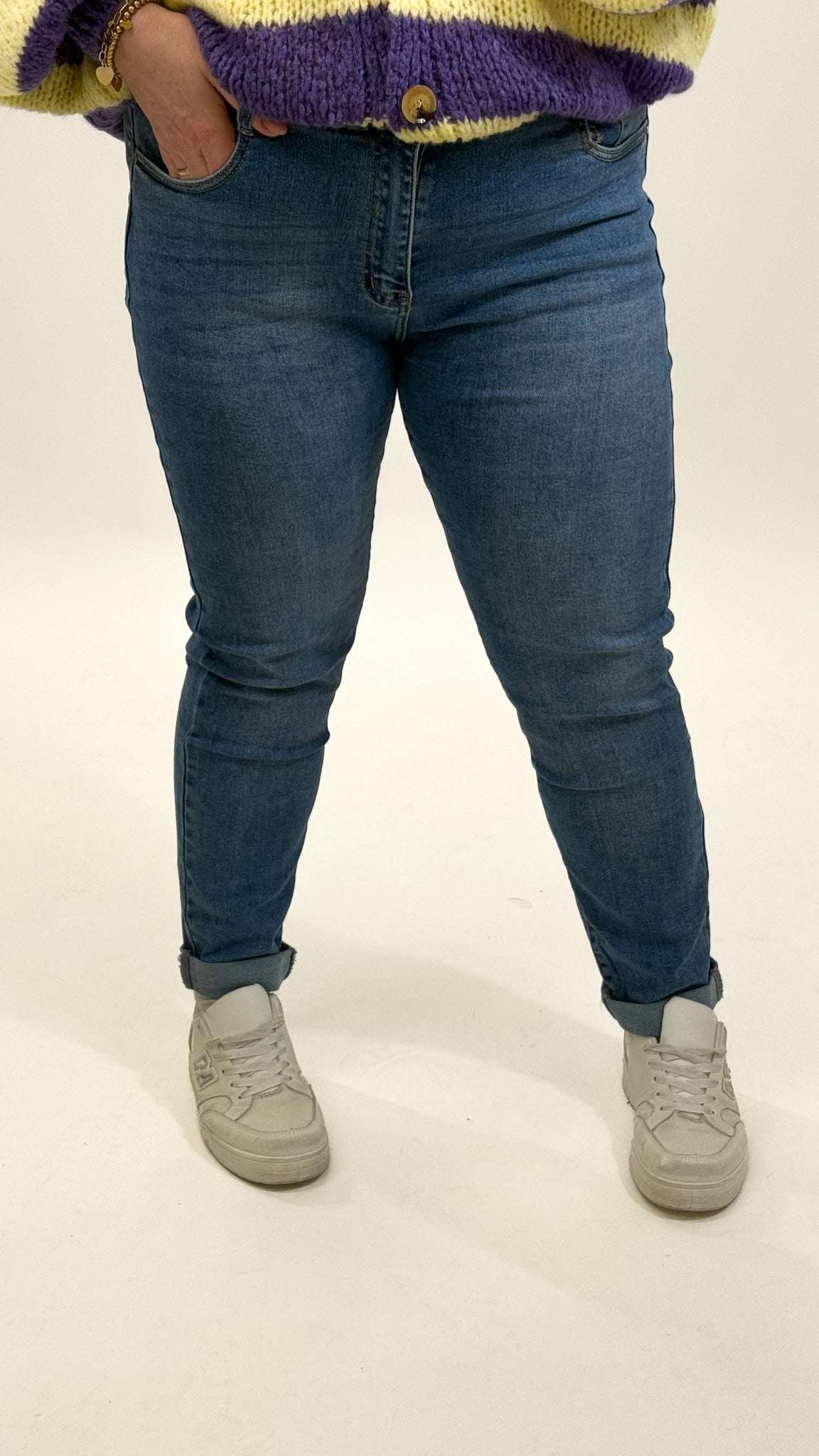 MOM WIDE LEG JEANS MERK GOODIES DJ2456 (40 bis 48) - GRAU