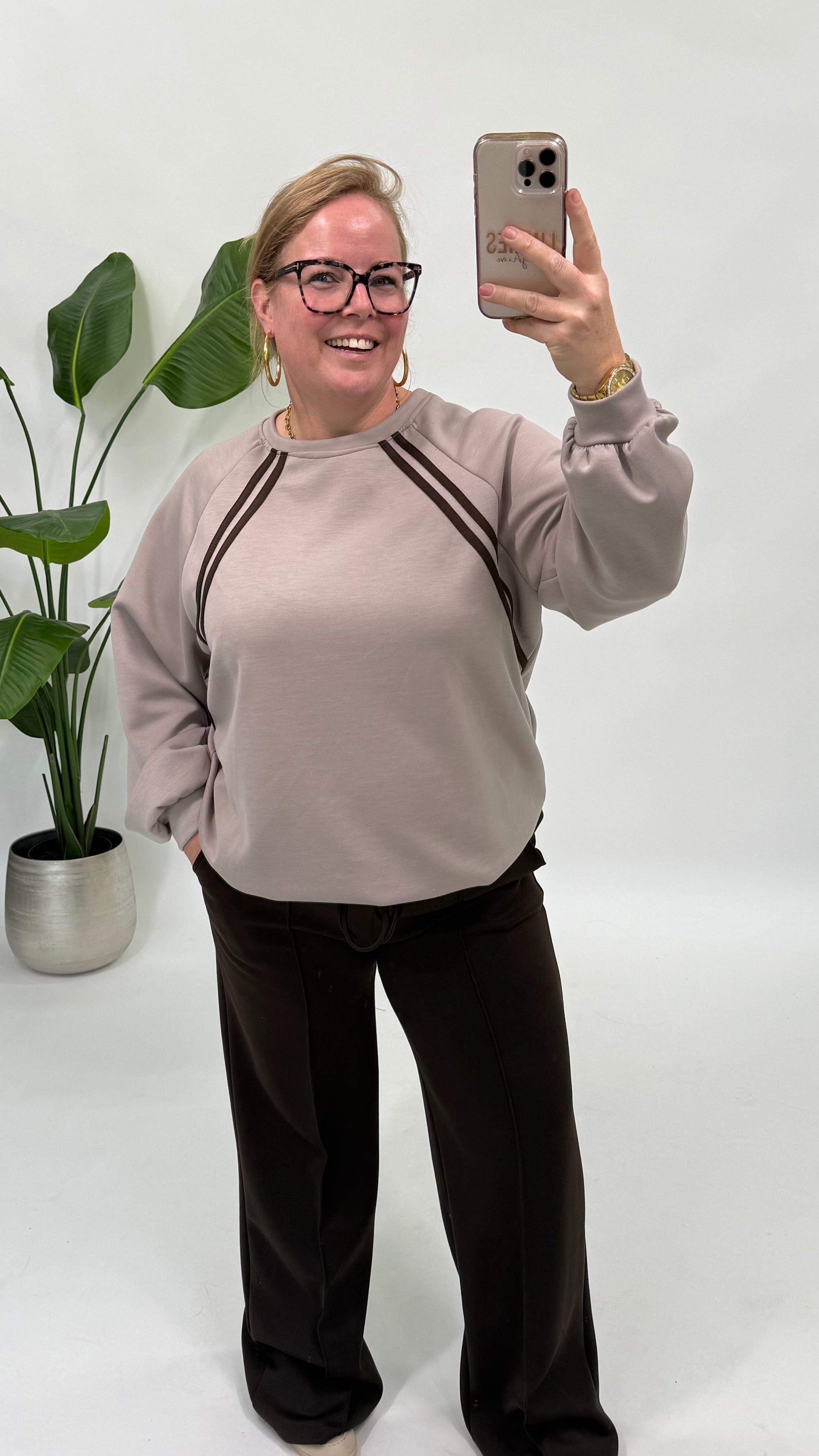 SPORTIEVE SWEATER MET KOORD - 2191