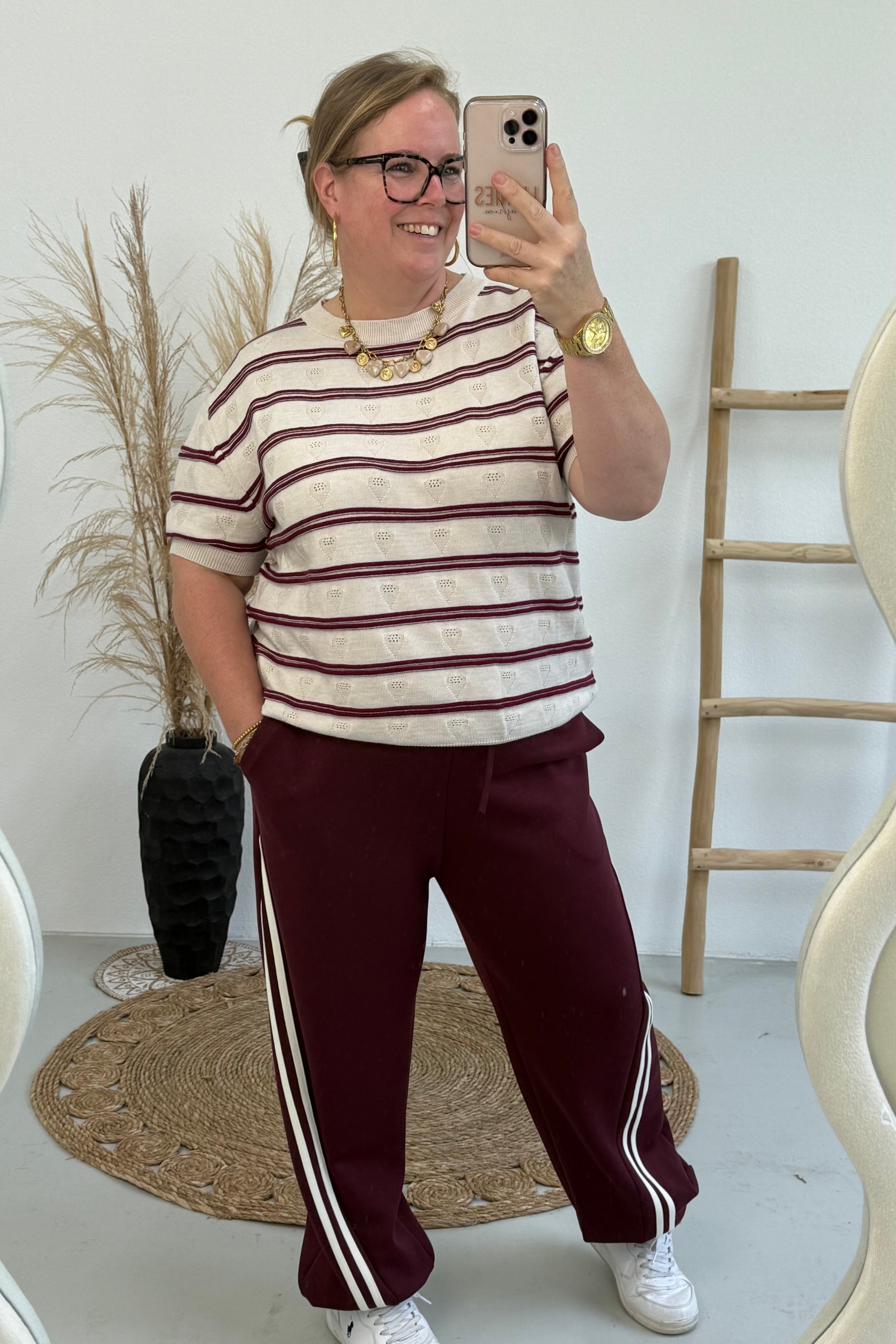 SPORTI JOGGER MET DUBBELE STREEP - 2192