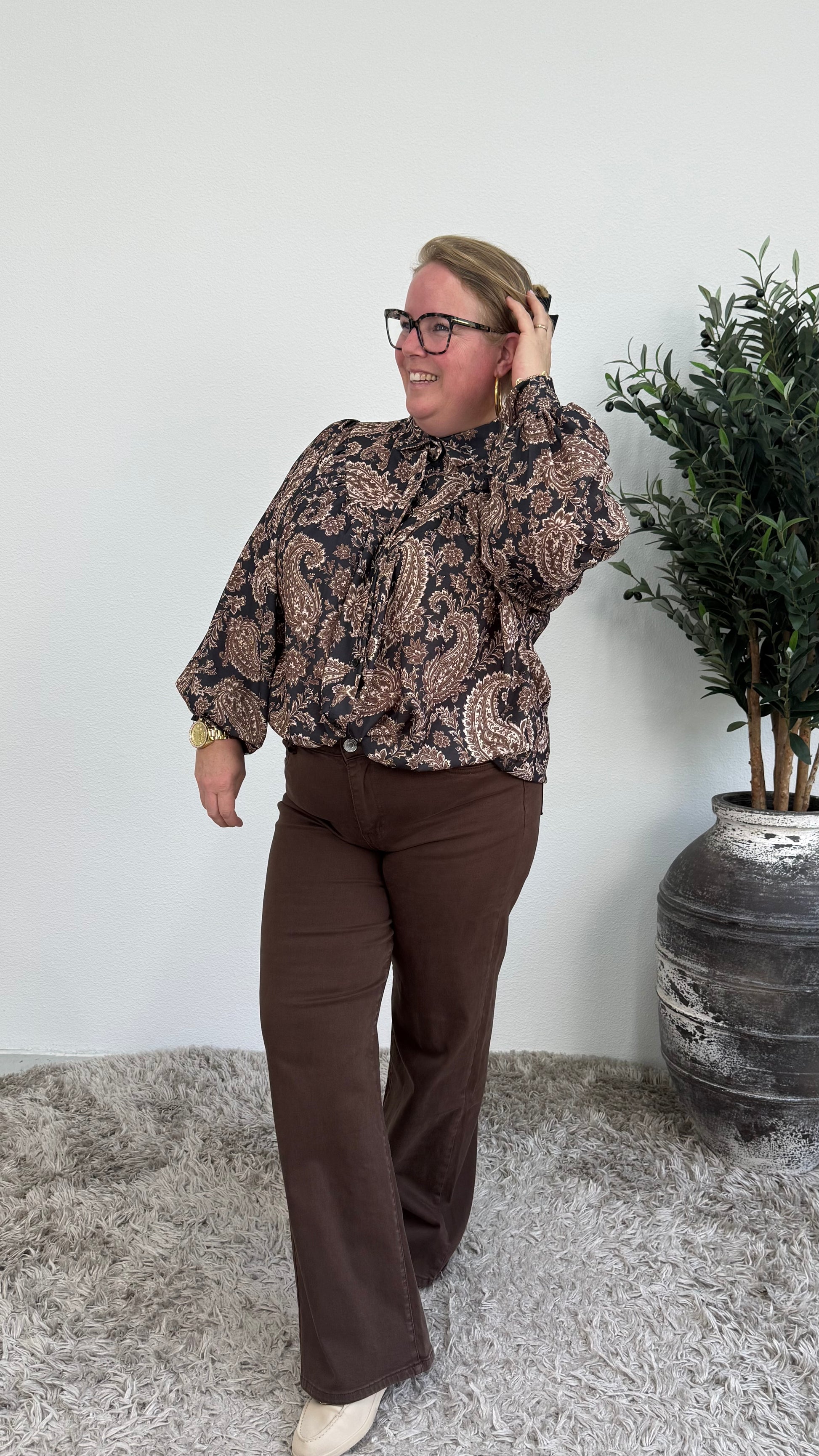 LISA BLOUSE MET PAISLEY PRINT - 2185
