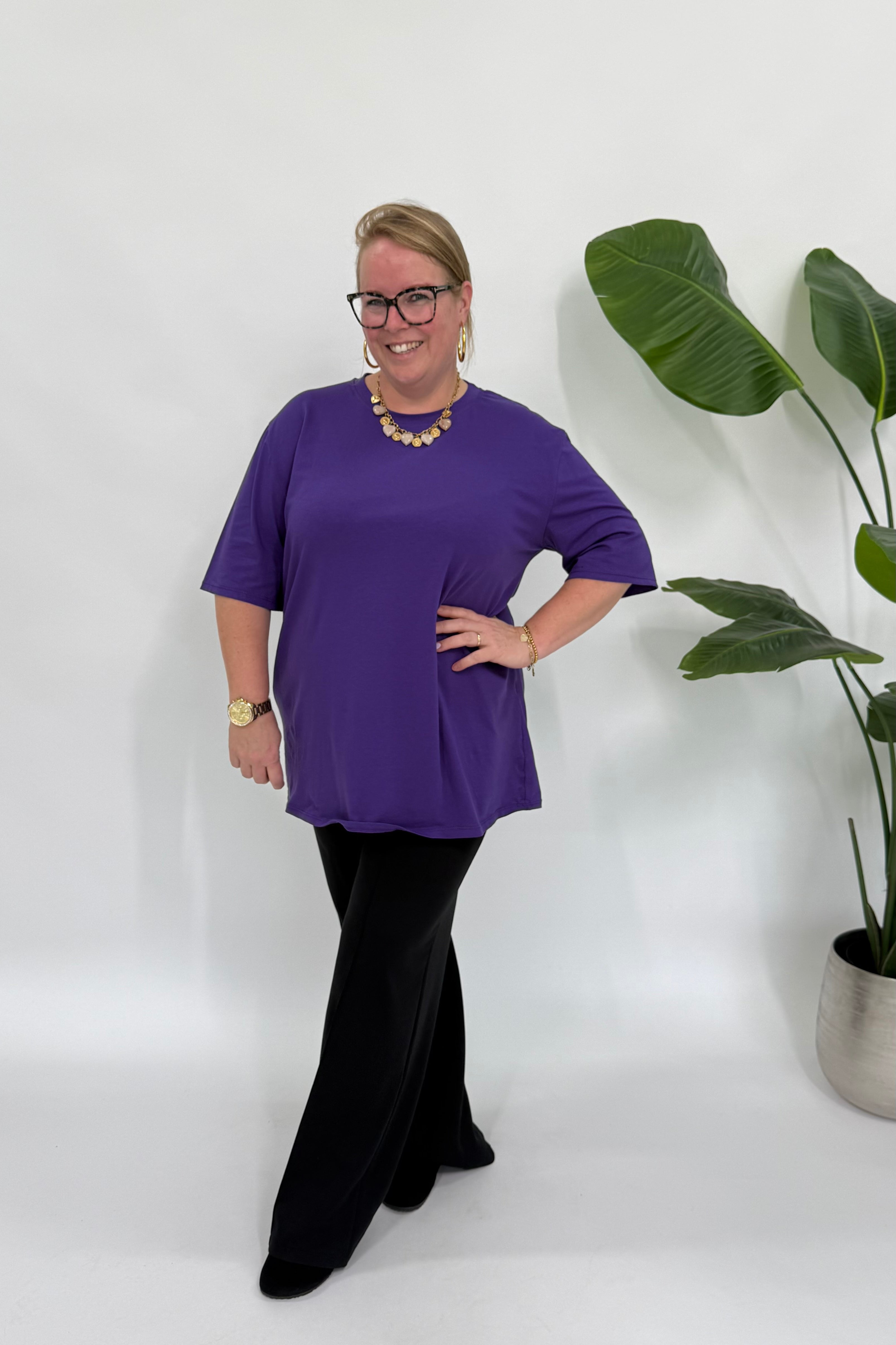 BASIC KATOENEN T-SHIRT - 2184