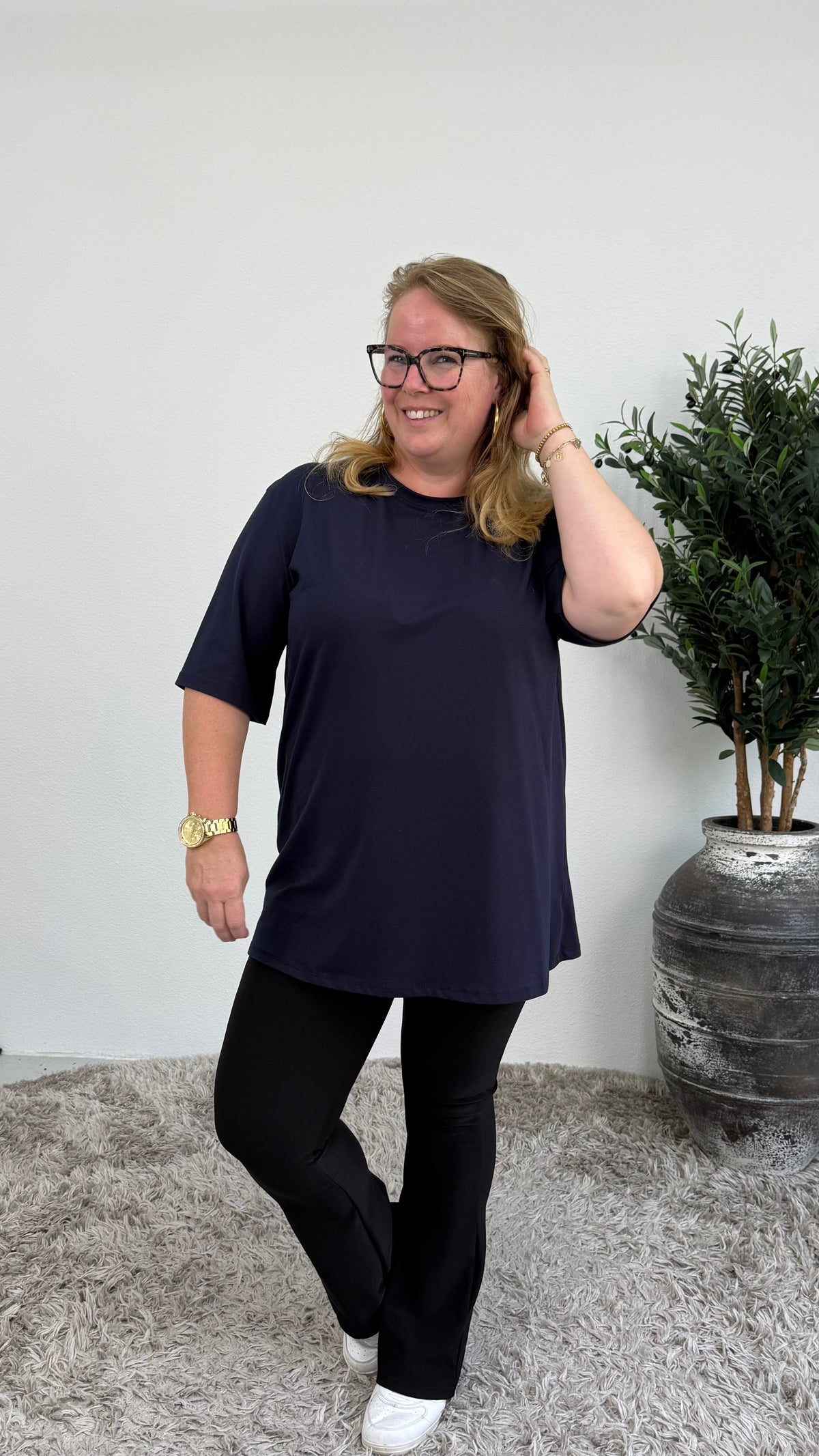 BASIC T-SHIRT LINNIES THE LABEL MARINE