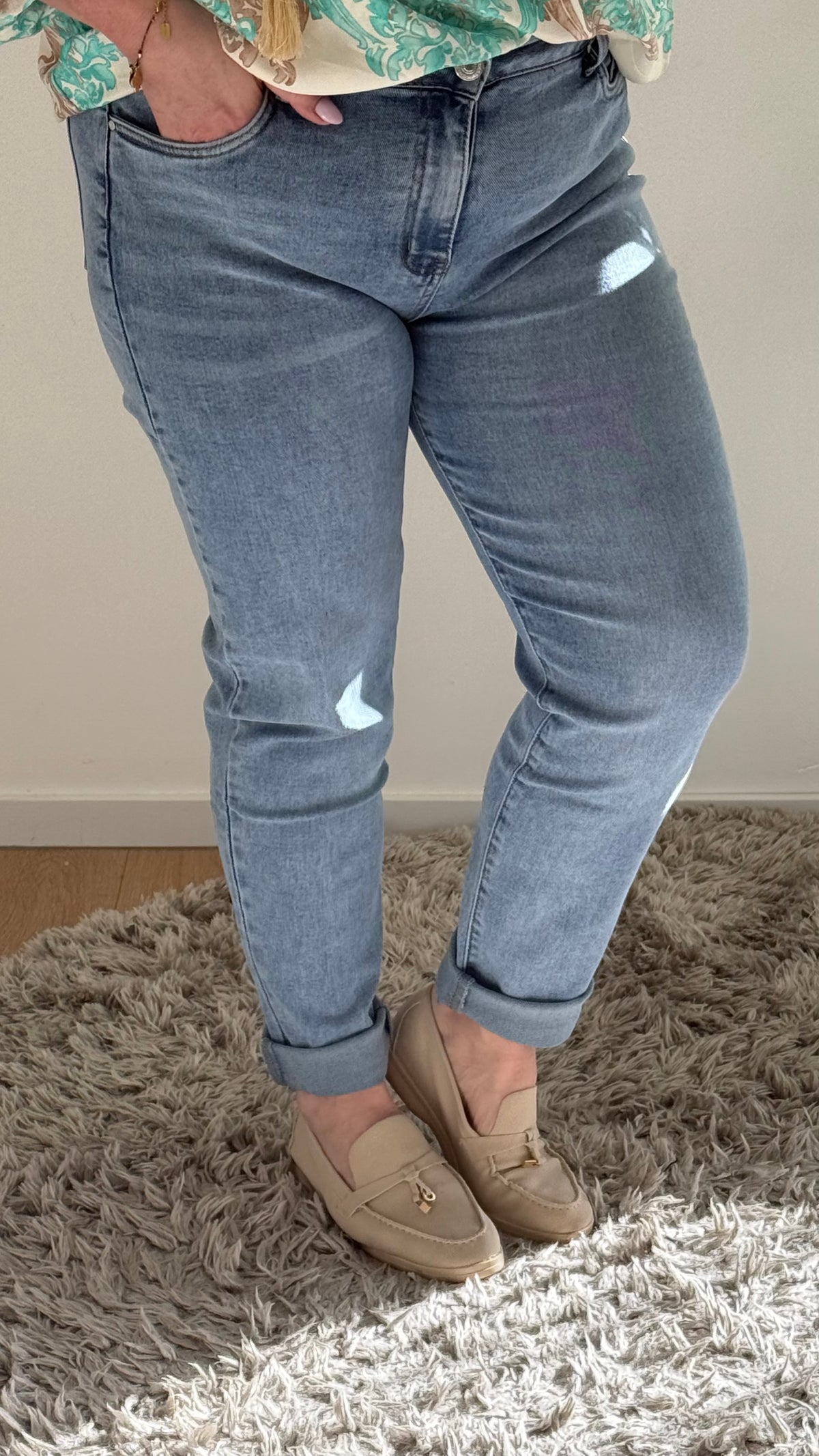 GOODIES JEANS MOM FIT DENIM - DJ2692