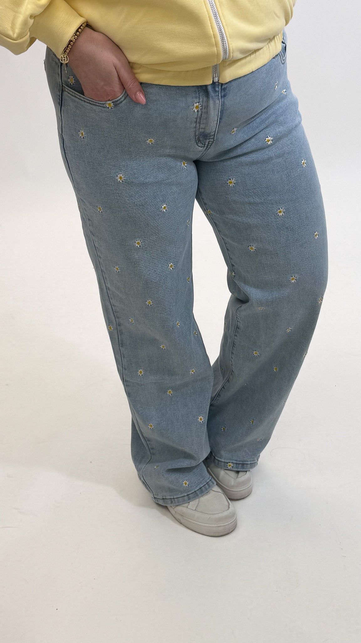 MOM WIDE LEG JEANS MERK GOODIES DJ2456 (40 bis 48) - GRAU