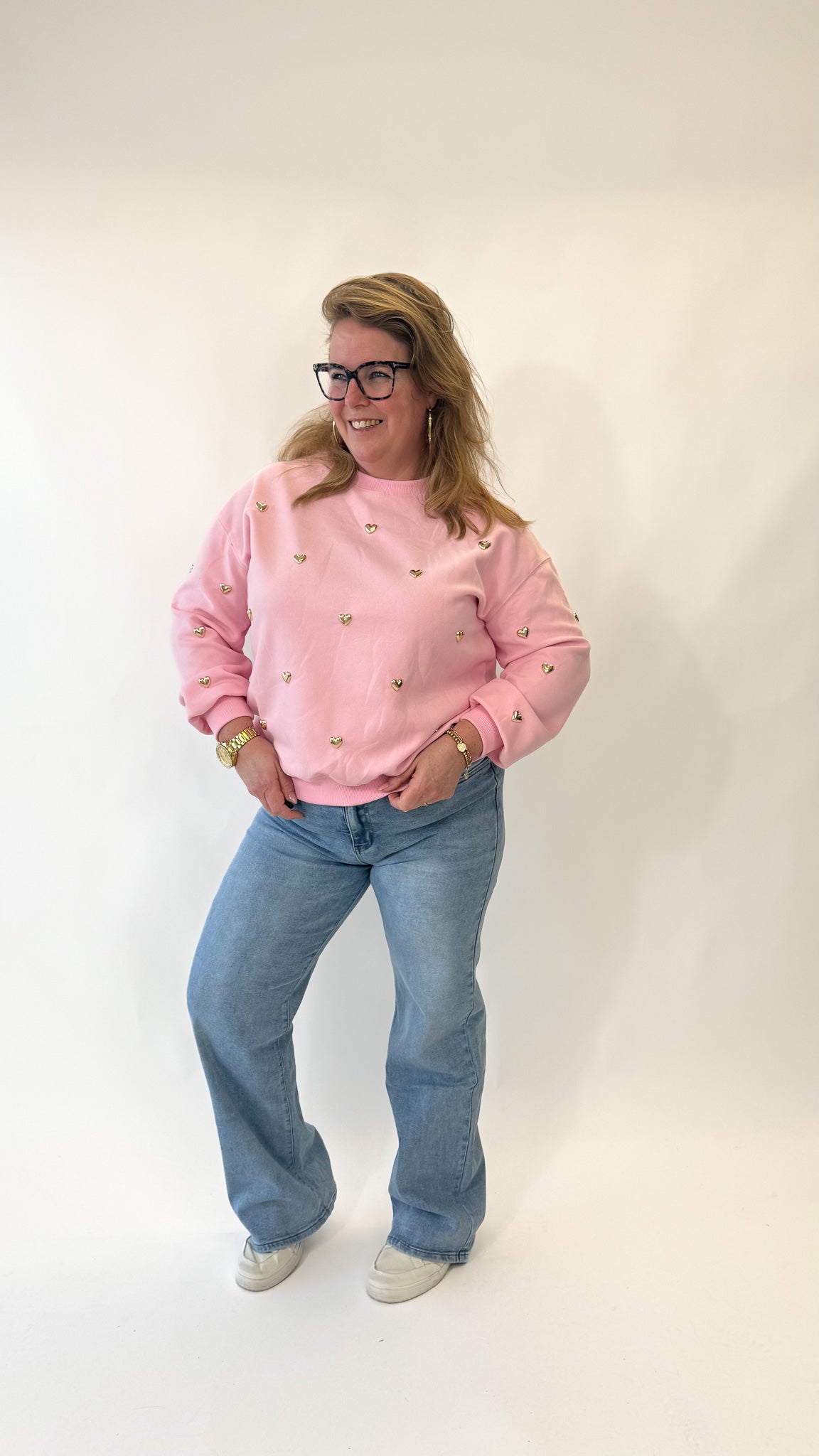 HEART STUD SWEATER - 1904