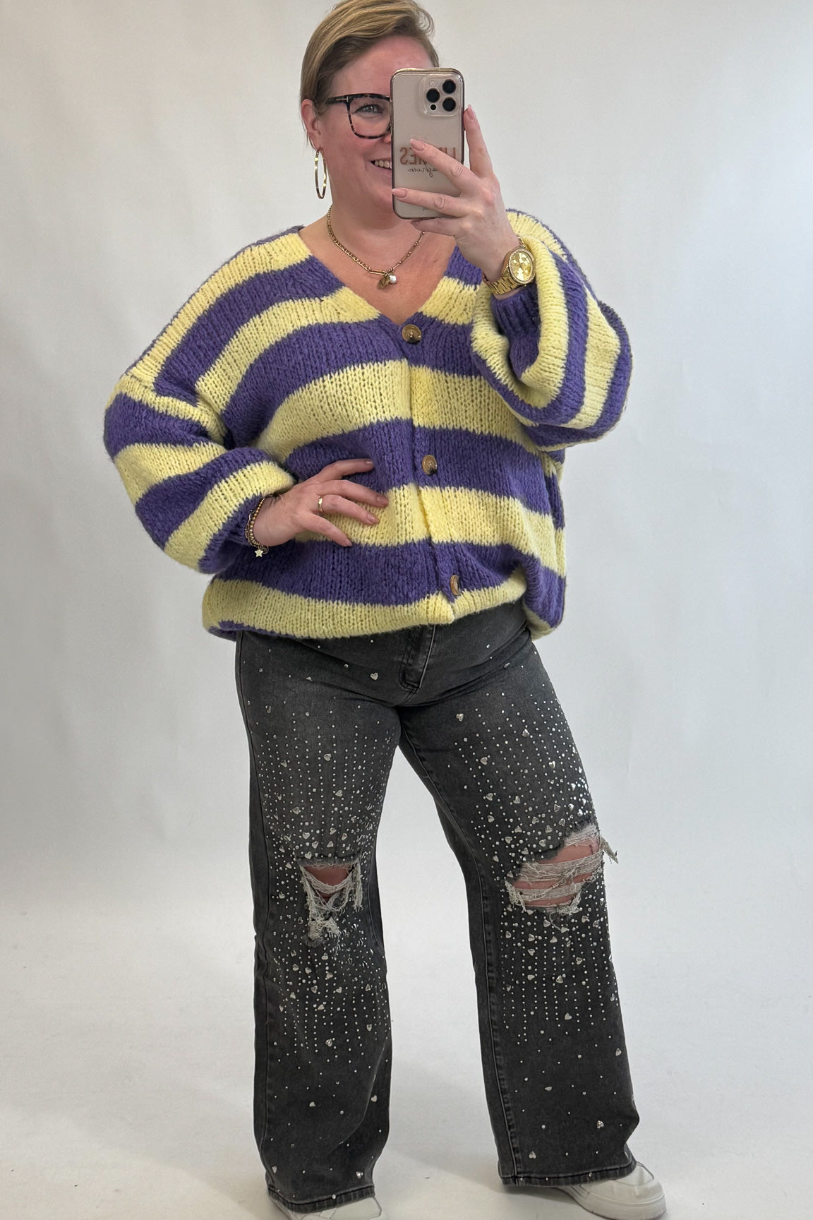 MONDAY JEANS WIDE LEG ZWART GEWASSEN - PPSA6063-6