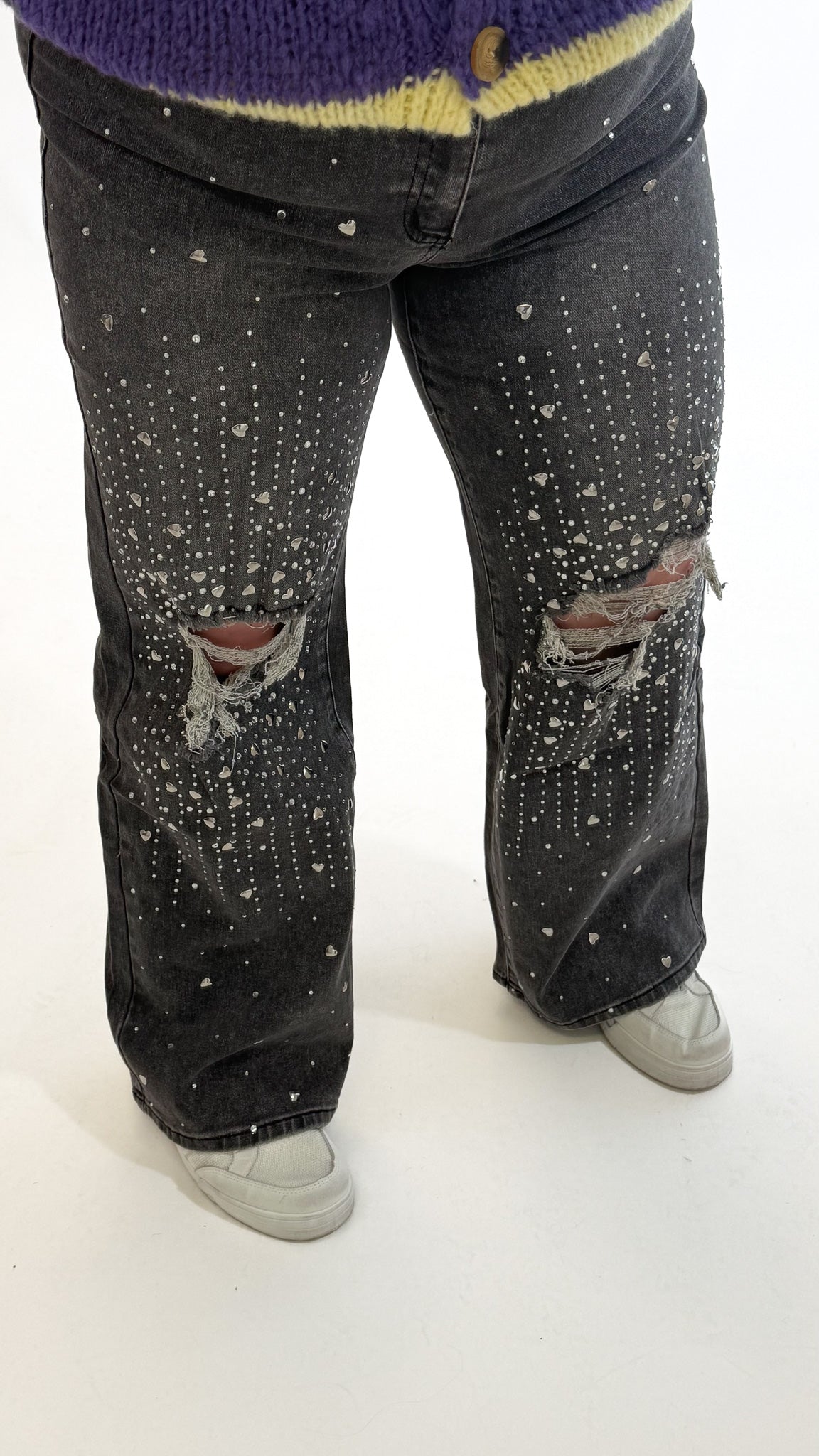 MONDAY JEANS WIDE LEG ZWART GEWASSEN - PPSA6063-6