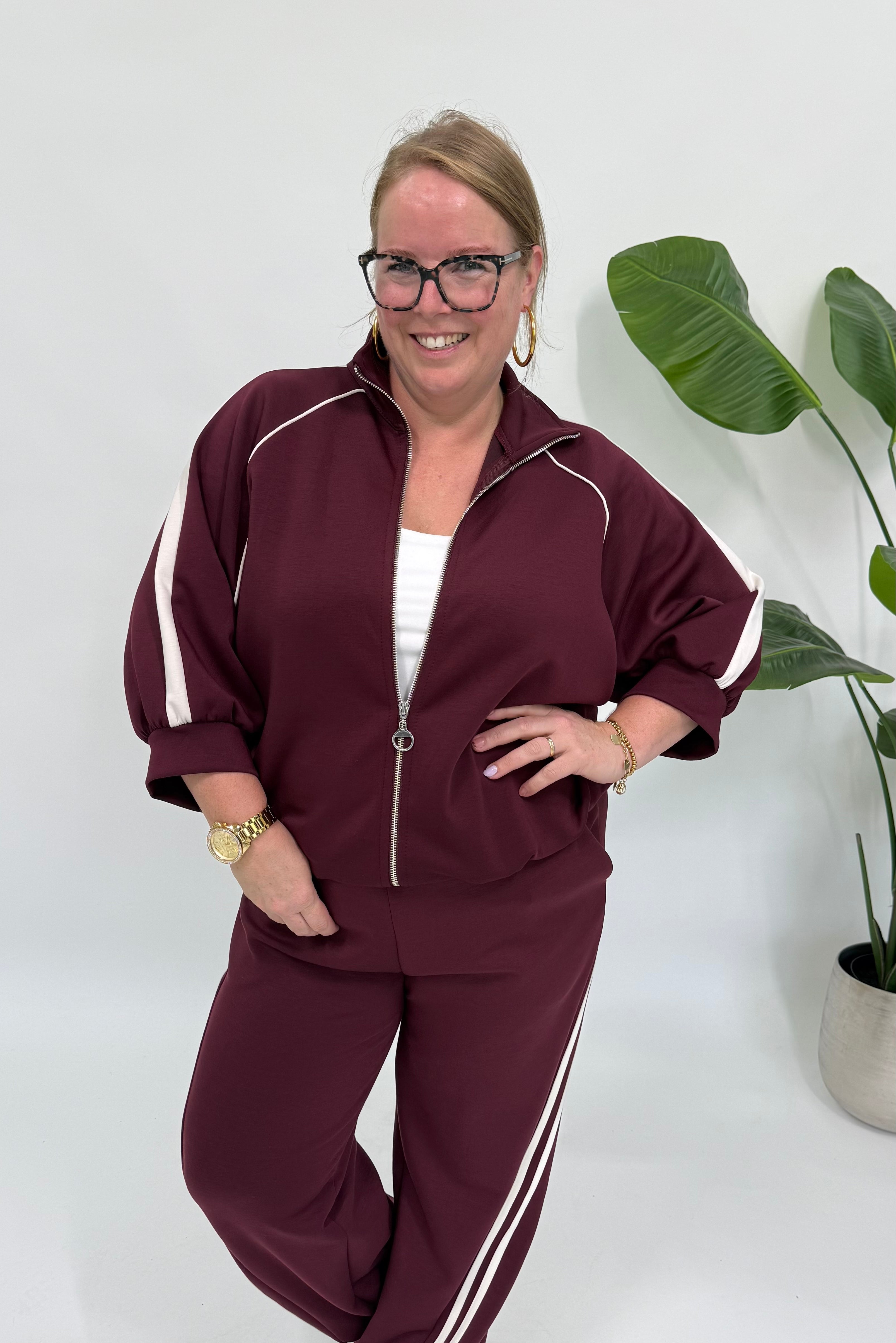 SPORTI BOMBER VEST BURGUNDY