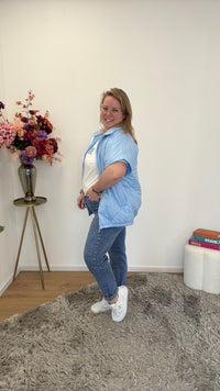 BO DENIM WESTE (38 BIS 50) - SCHWARZ