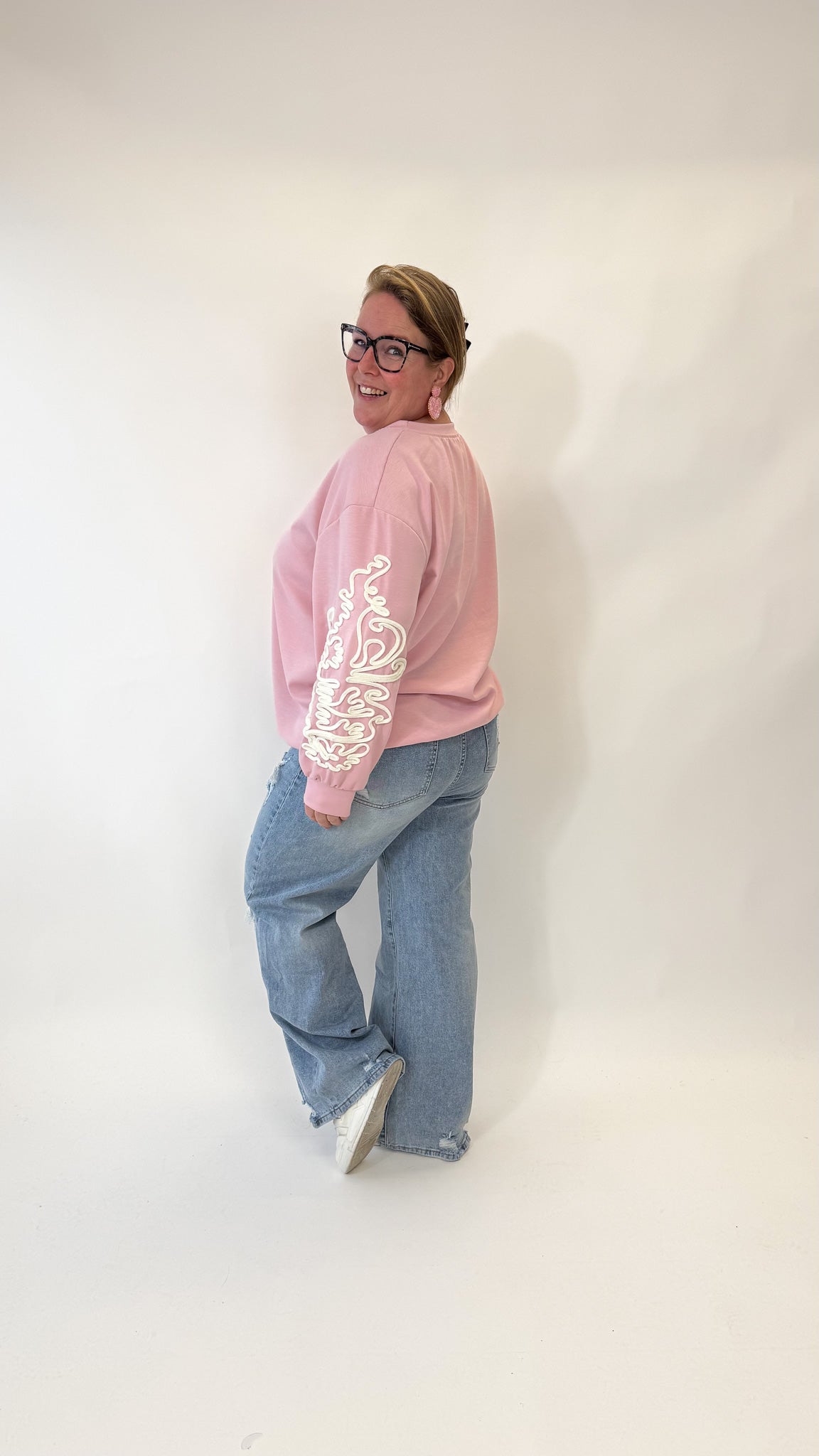 BORDUUR MOUW SWEATER - 1908